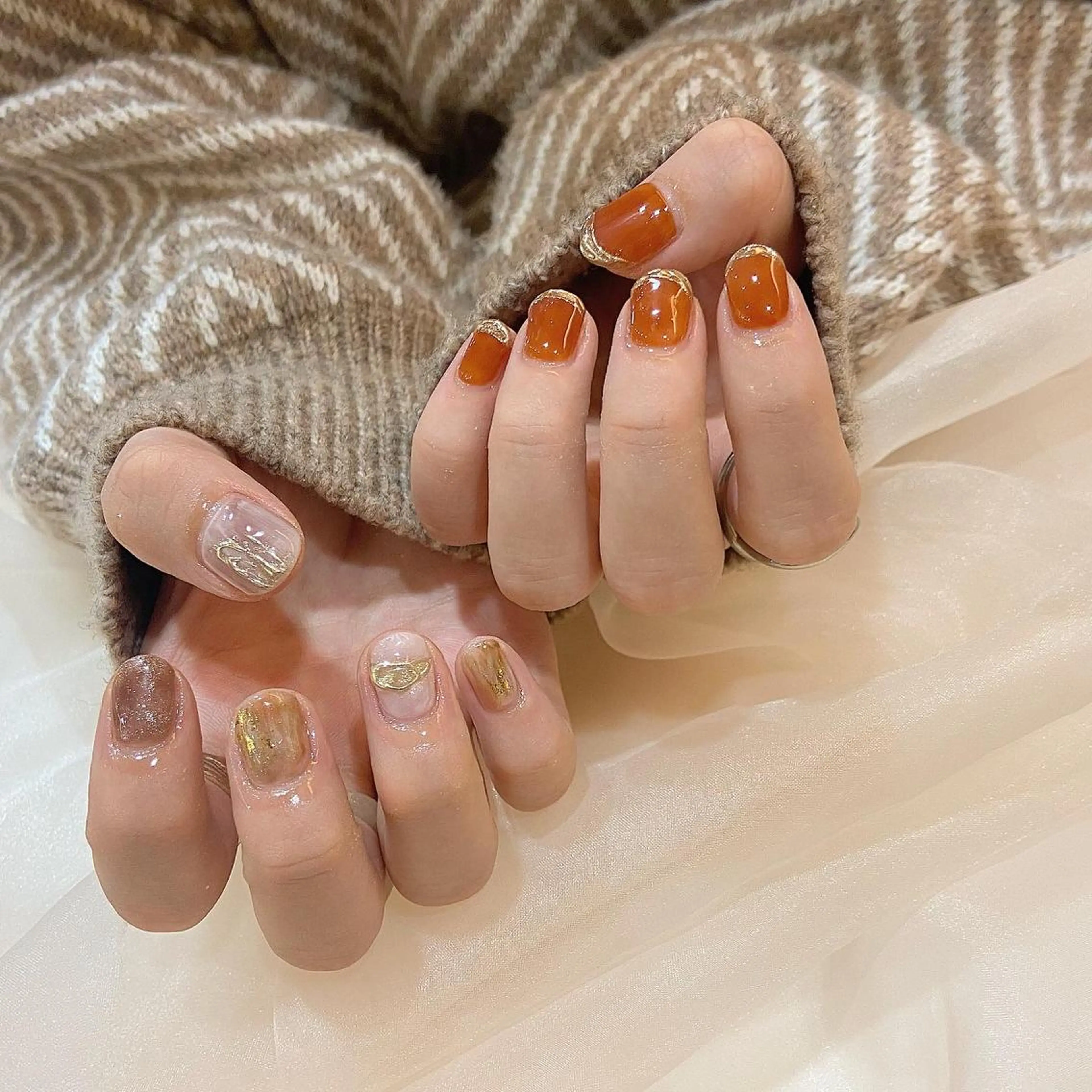 ネイル ハンドネイル 𝕄𝕚𝕪𝕦🤍 自由が丘⌇パラジェルのネイルデザイン