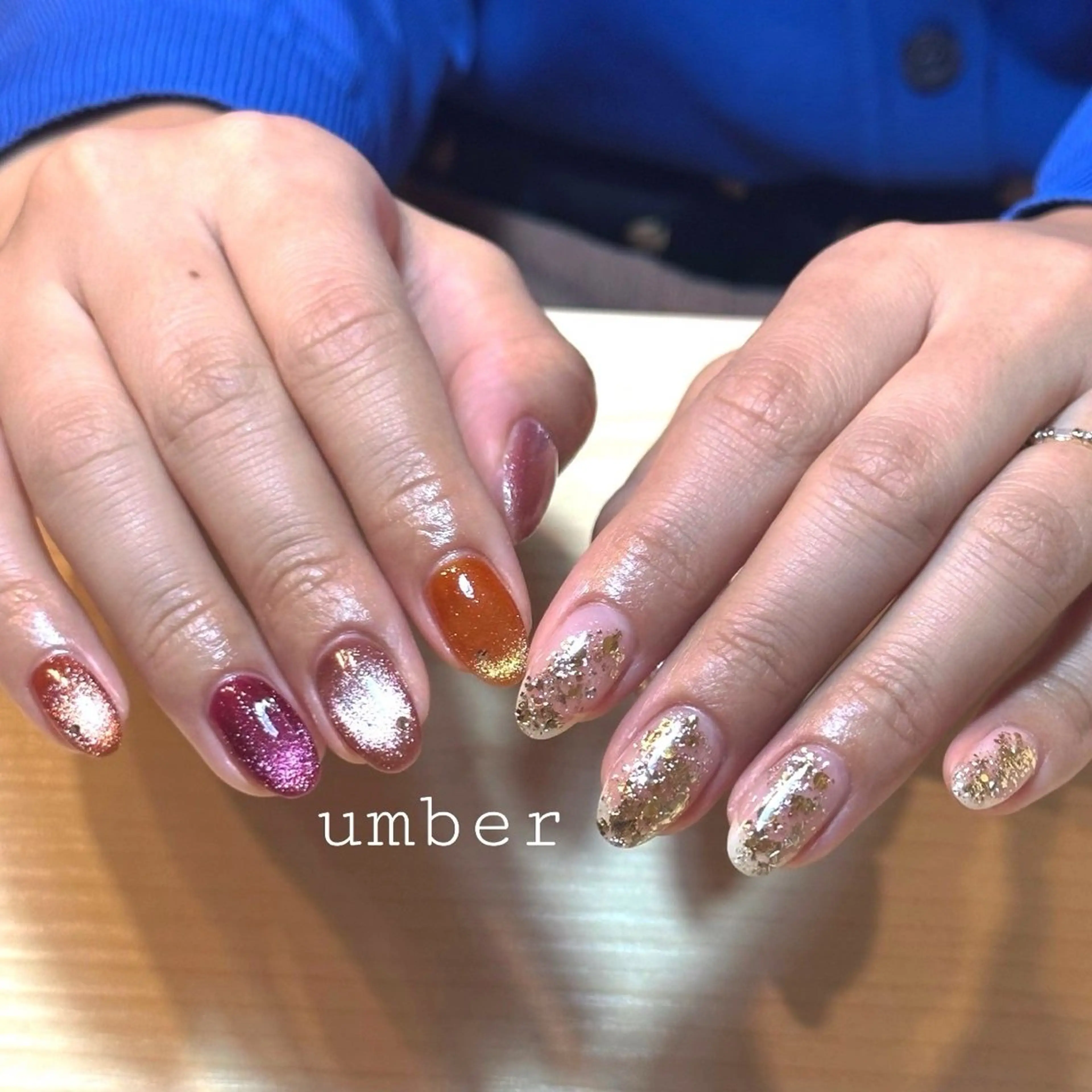 ネイル ハンドネイル umber 三茶1分のネイルデザイン