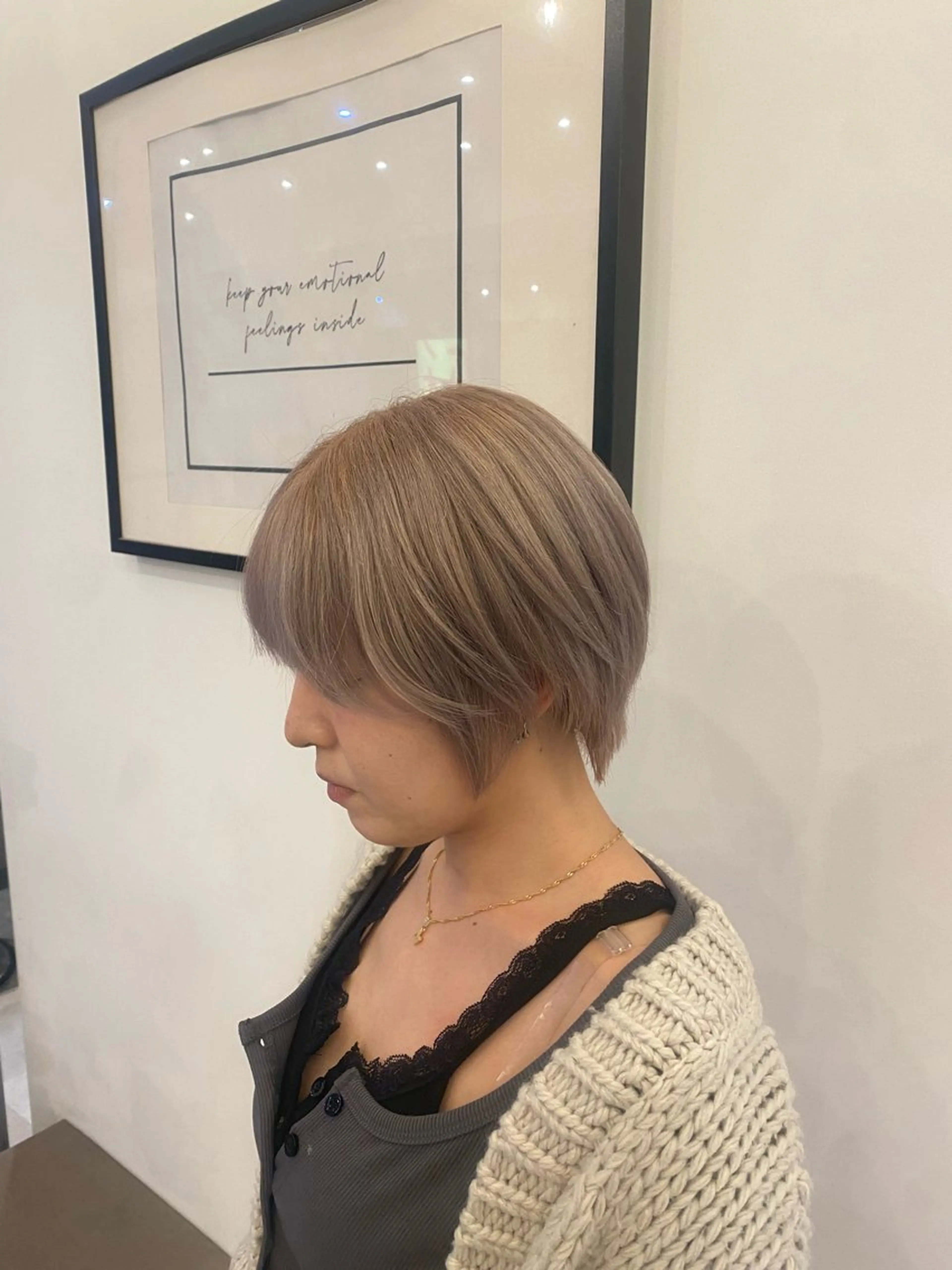 ショート カラー 髪質改善＆トリートメント over hair所沢店所属・韓国風/レイヤー/ 𝑵𝒂𝒏𝒂🩶のヘアスタイル