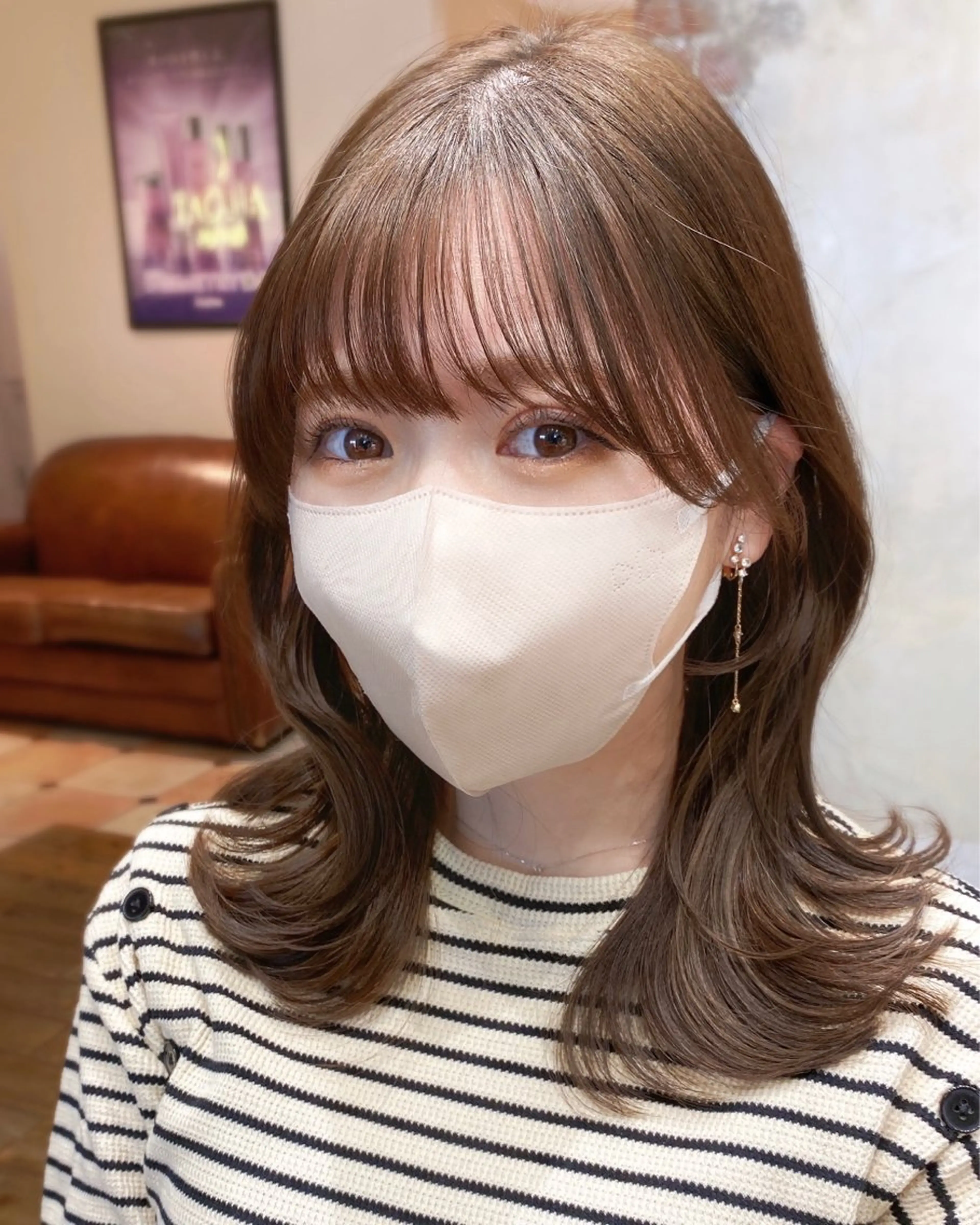 ミディアム カラー On所属・顔まわりカット🌟 くびれヘア/寺門遥輝のヘアスタイル