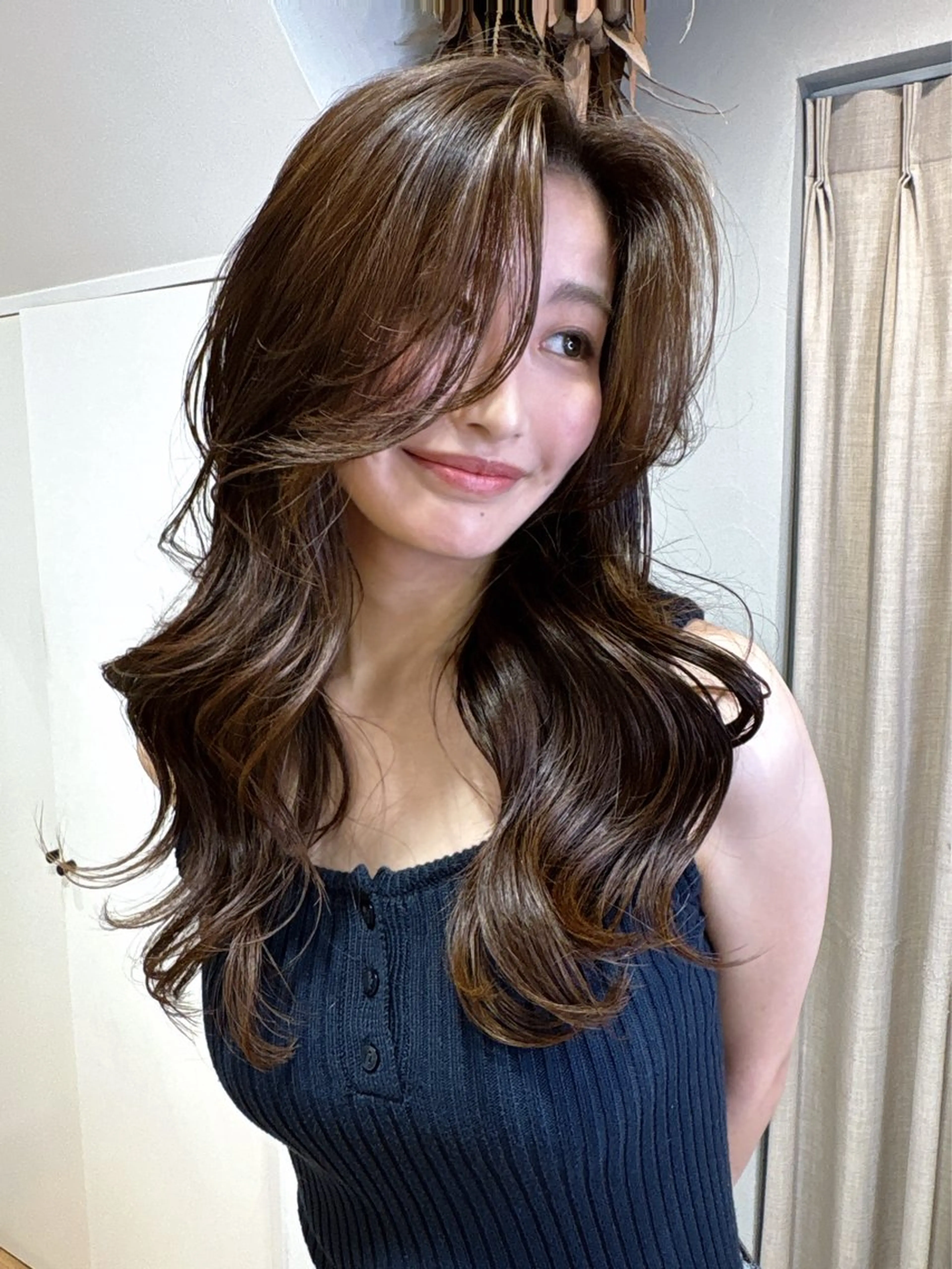 ロング カラー カット ヘアカラー akane/ 縮毛矯正/暖色のヘアスタイル