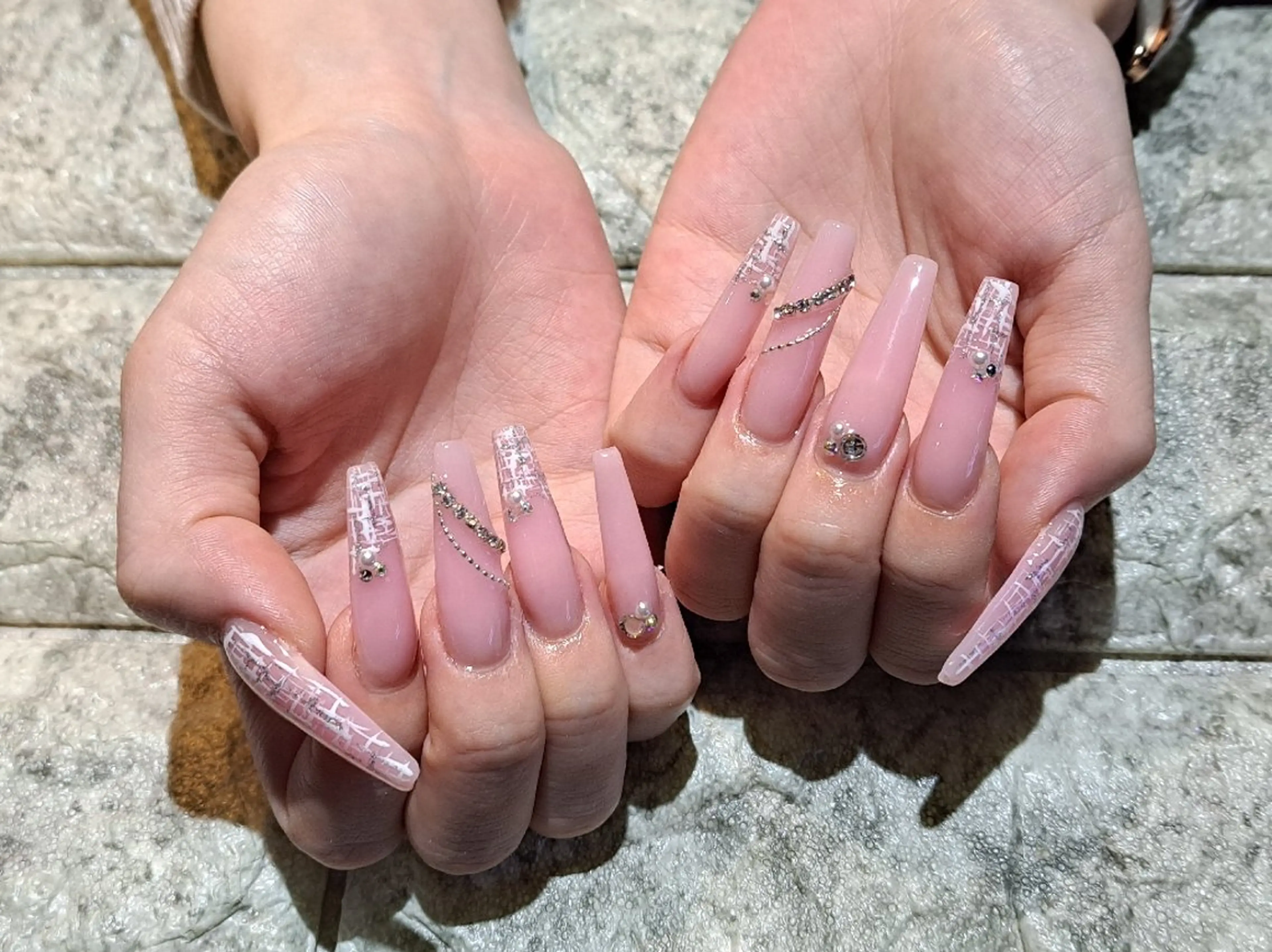 ネイル ピンク スカルプネイル ハンドネイル RounGe町田店 🧸大谷のネイルデザイン