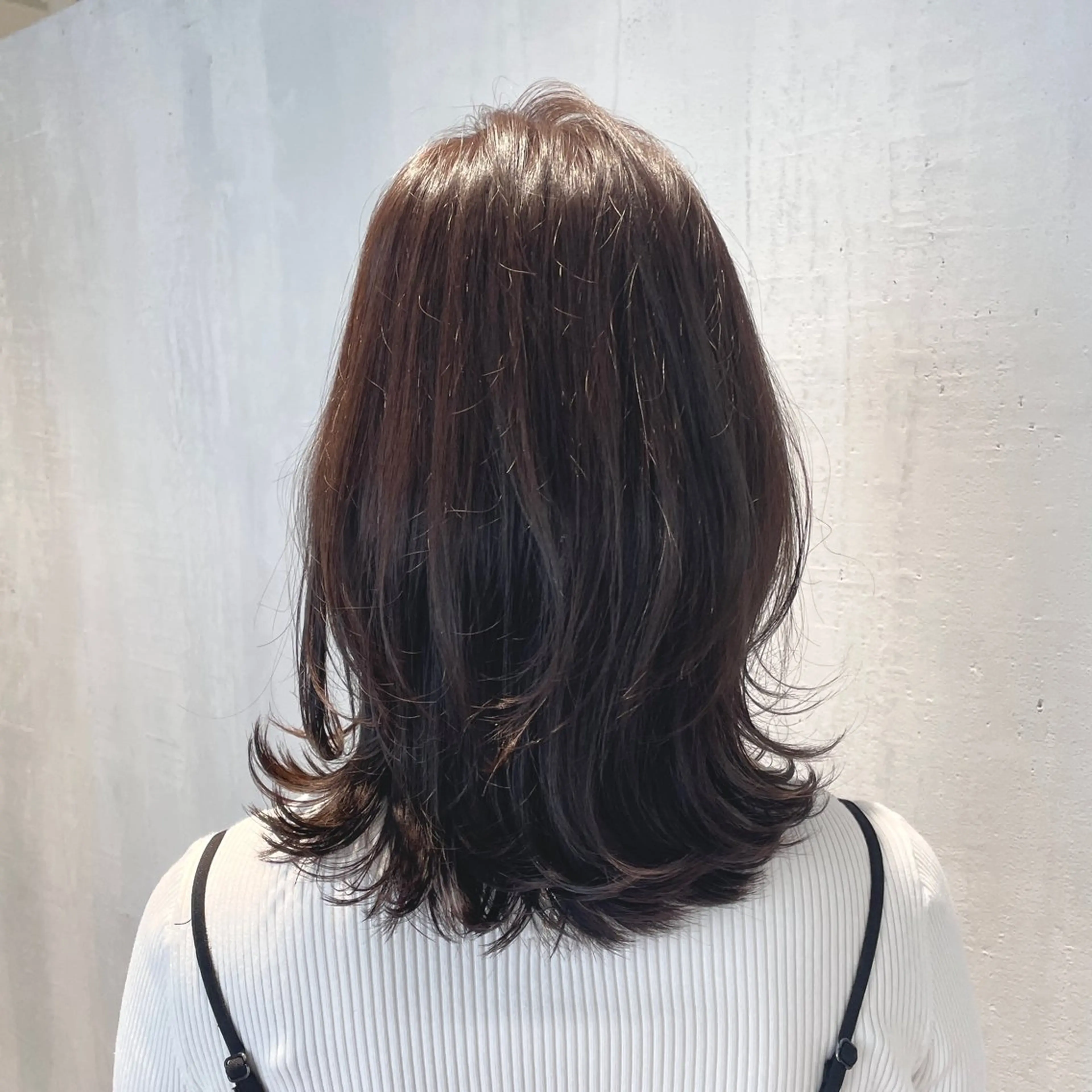 ミディアム カラー ハイライトカラー ハイライト ヘアカラー トリートメント DX SHARE SALON所属・matka白髪ぼかし 大人ヘア/KEIKOのヘアスタイル