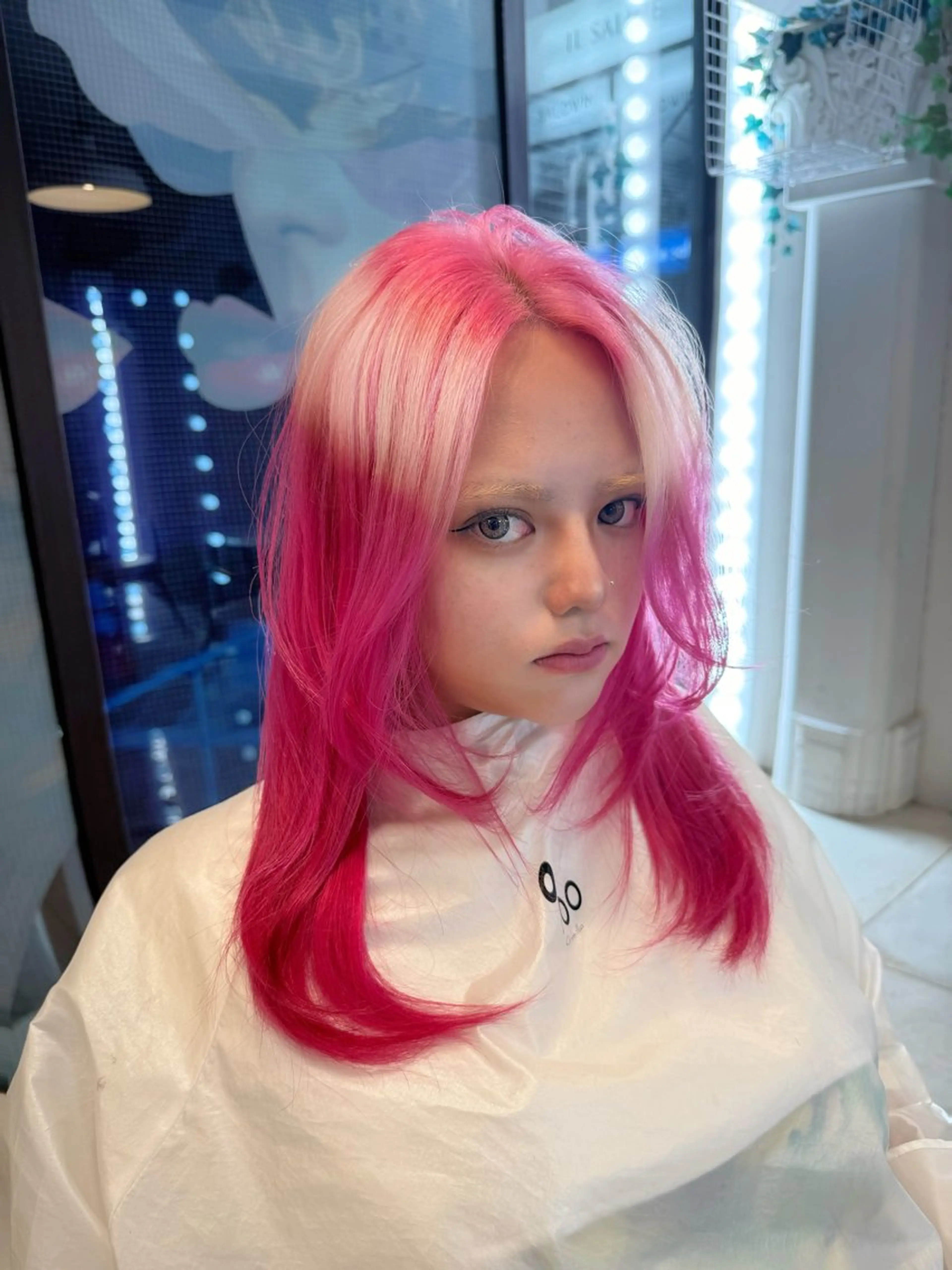 ミディアム カラー ヘアカラー トリートメント ヘッドスパ ヘアセット HARUNA/原宿/ デザイン/ハイトーンのヘアスタイル