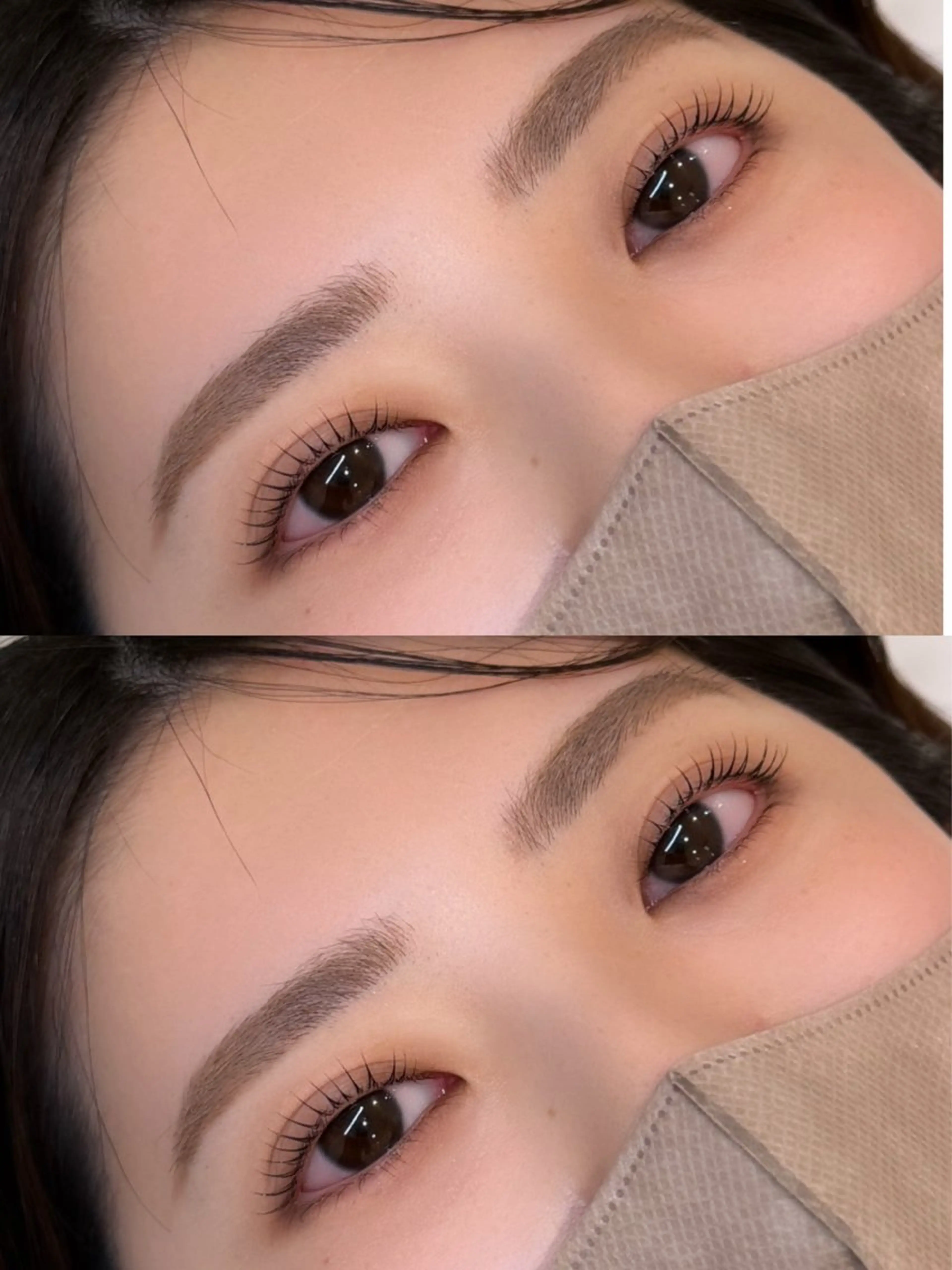 まつ毛パーマ上下の写真