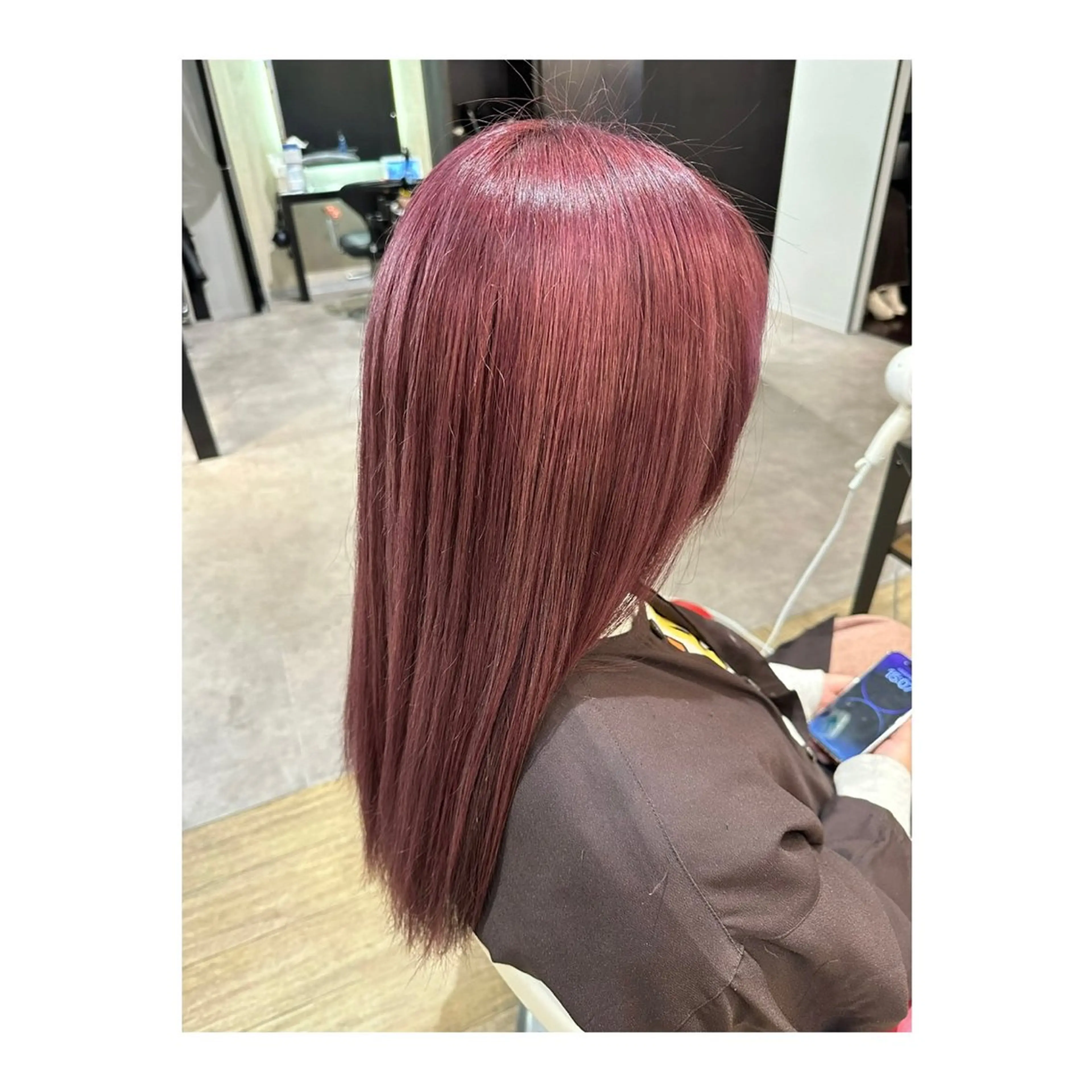 ロング カラー ブリーチ ピンクカラー トリートメント カット ヘアカラー トリートメント 髪質改善 すずきひじりのヘアスタイル
