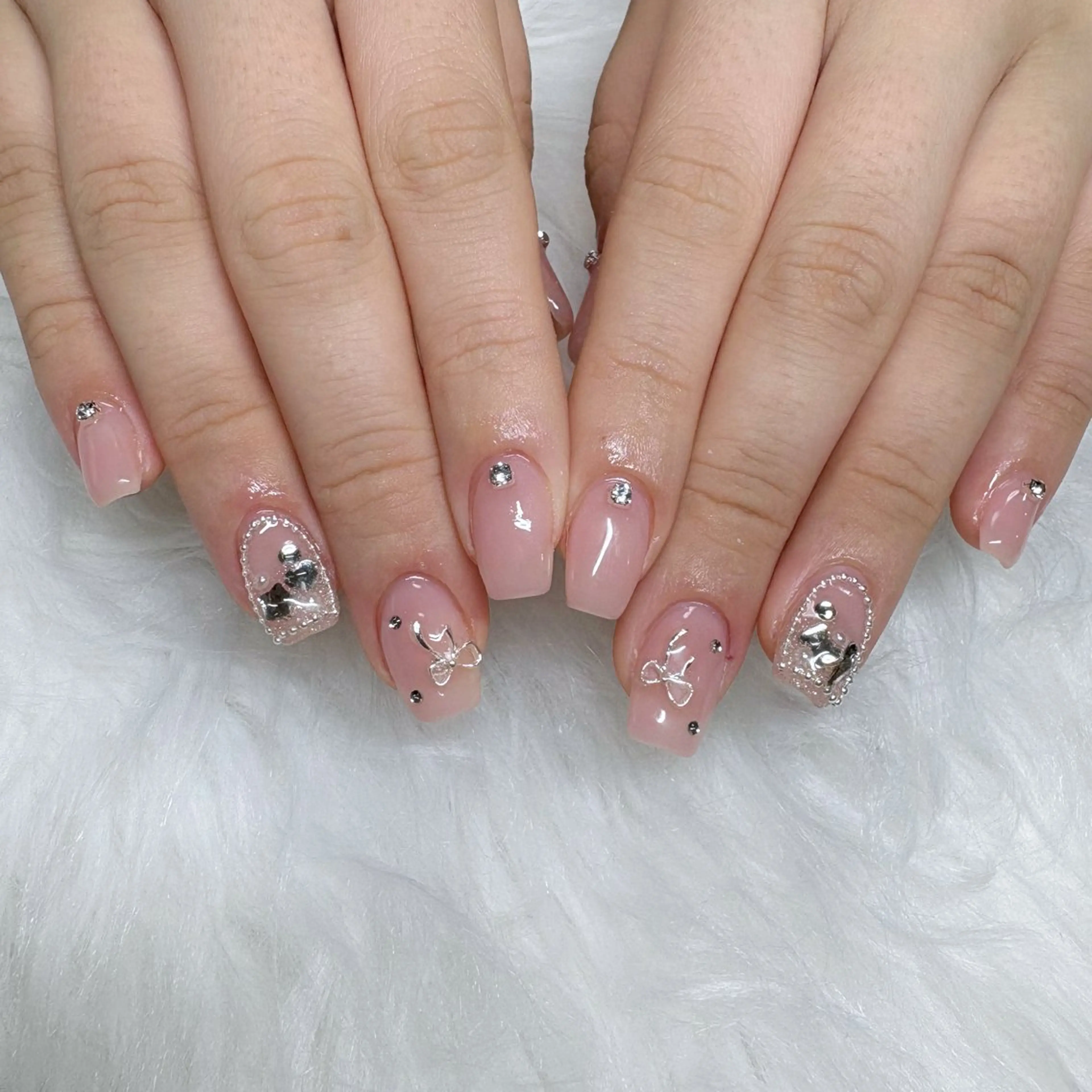 ネイル シンプルネイル ハンドネイル 🐝TOMO🎀ིྀ 【パラジェル取扱店】のネイルデザイン