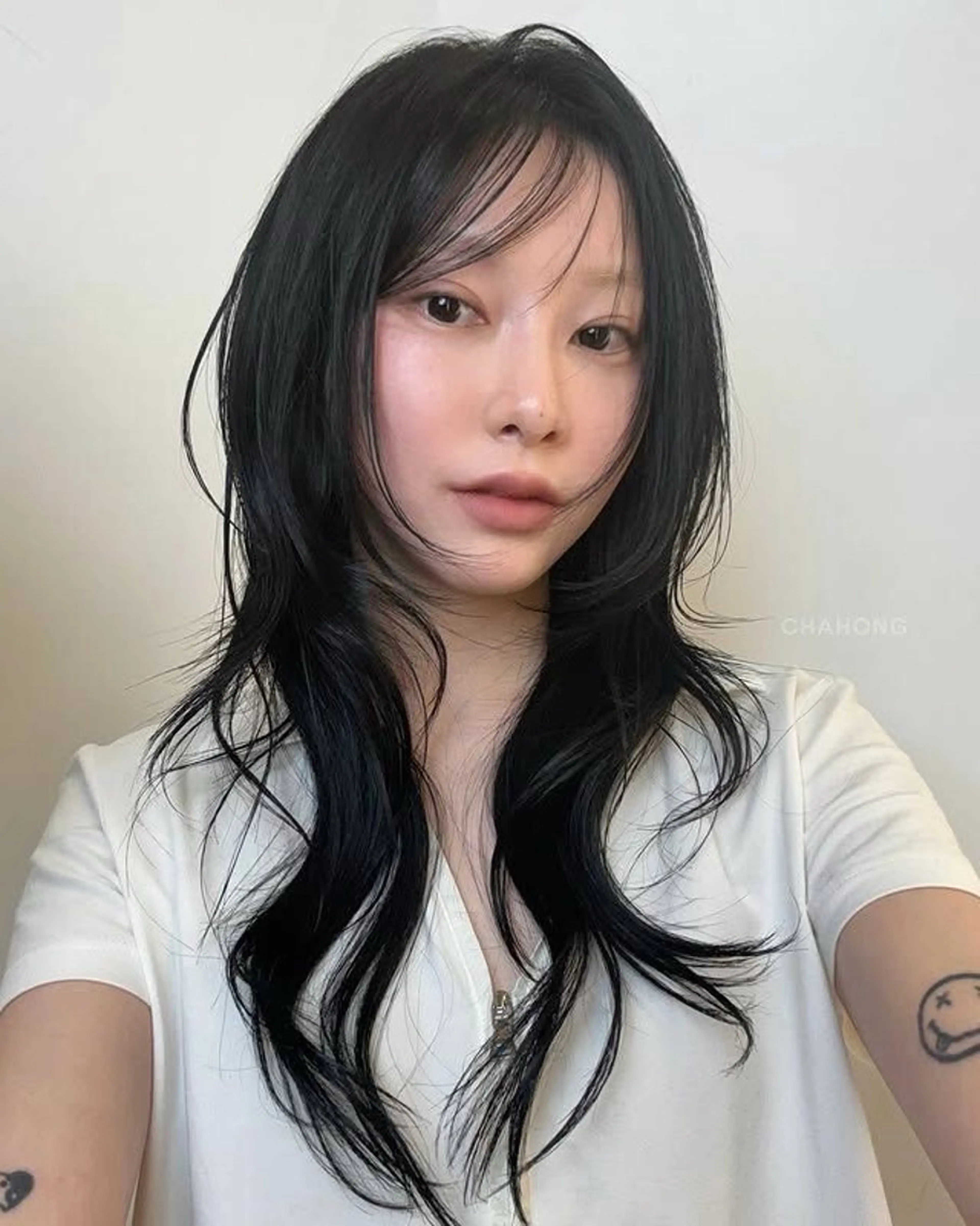 ロング パーマ 韓国式レイヤー パーマ🇰🇷のヘアスタイル