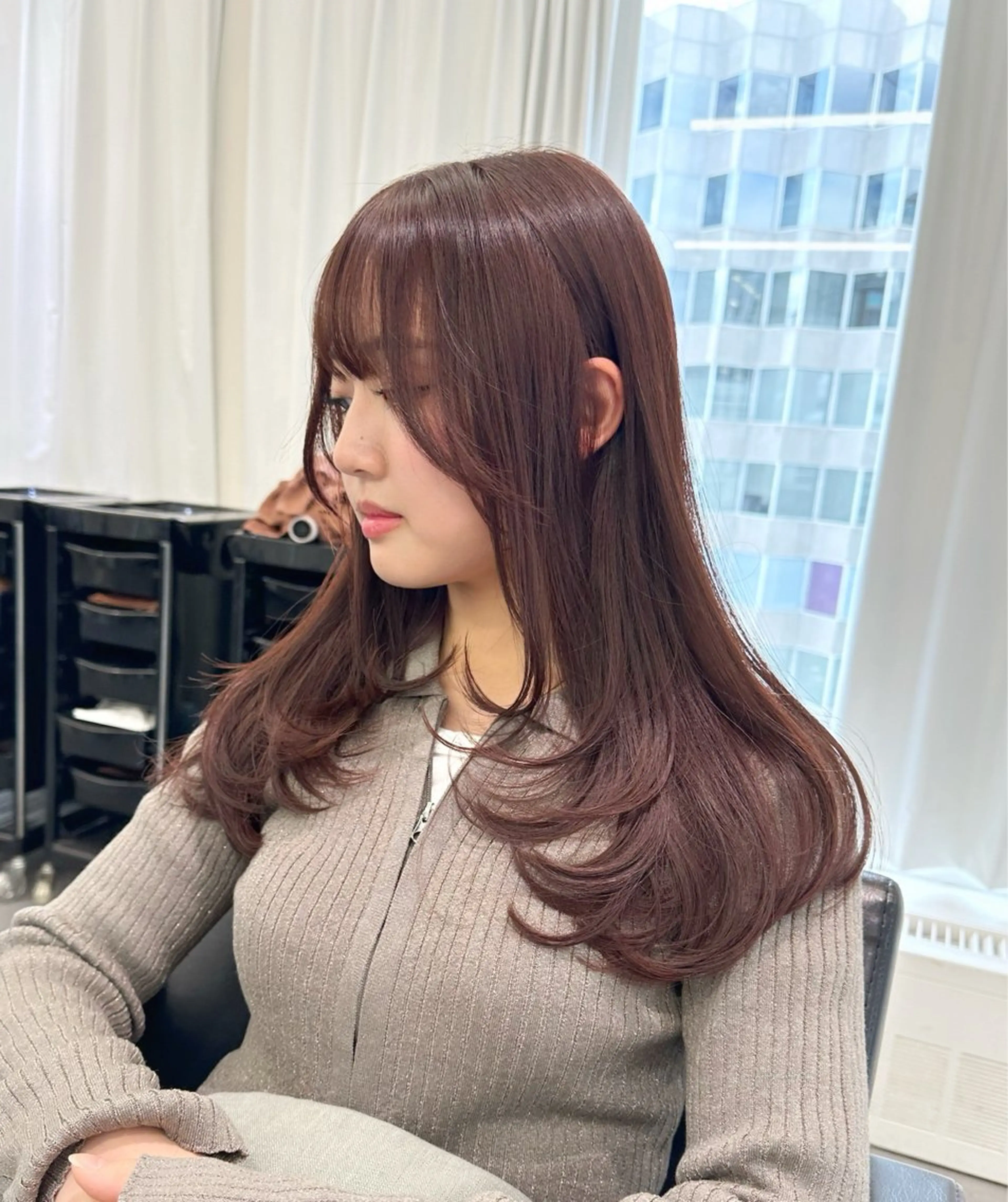 セミロング AHNKISM所属・髪質改善/艶カラー HANAのヘアスタイル