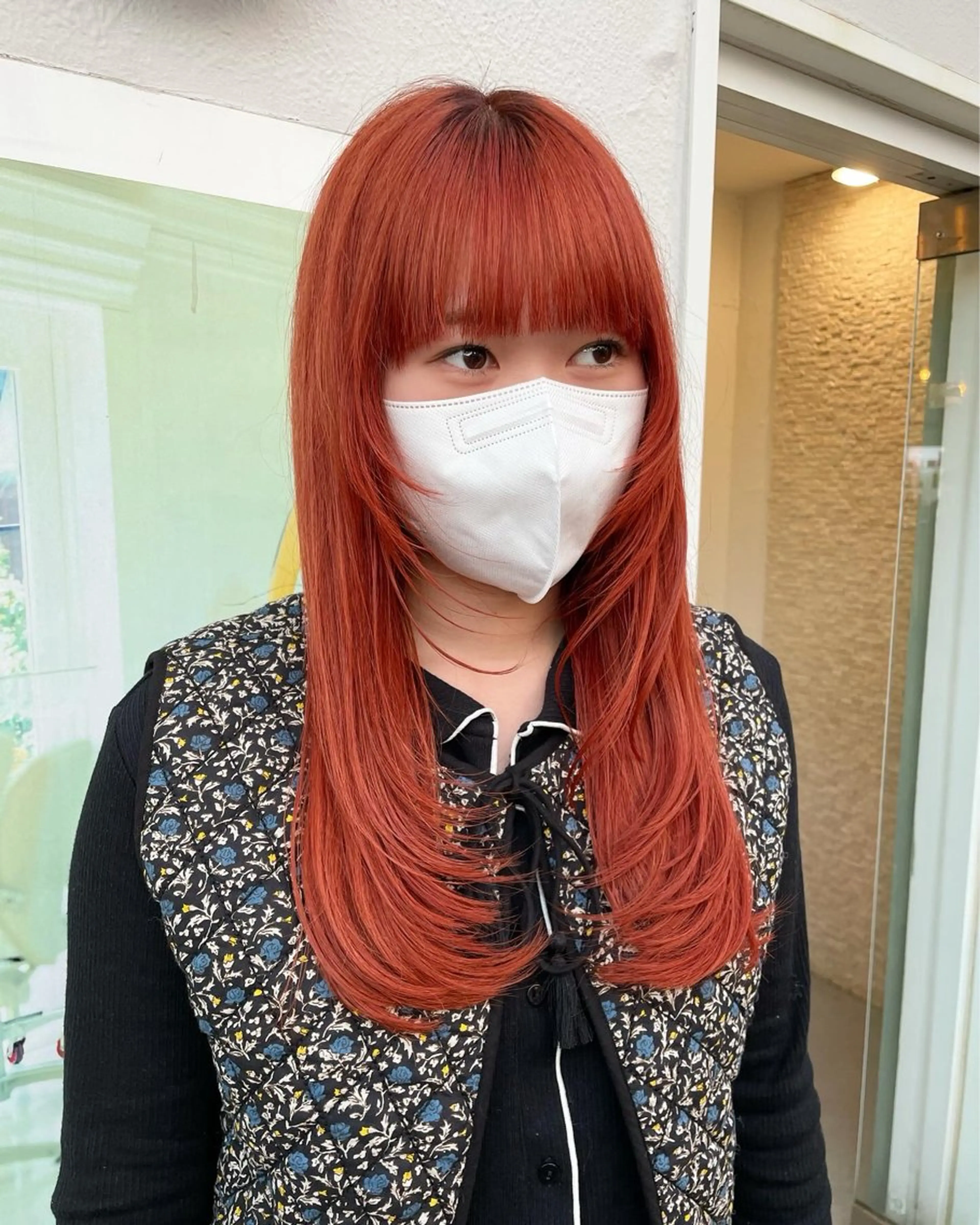 ロング カット ヘアカラー トリートメント 平 ちひろのヘアスタイル