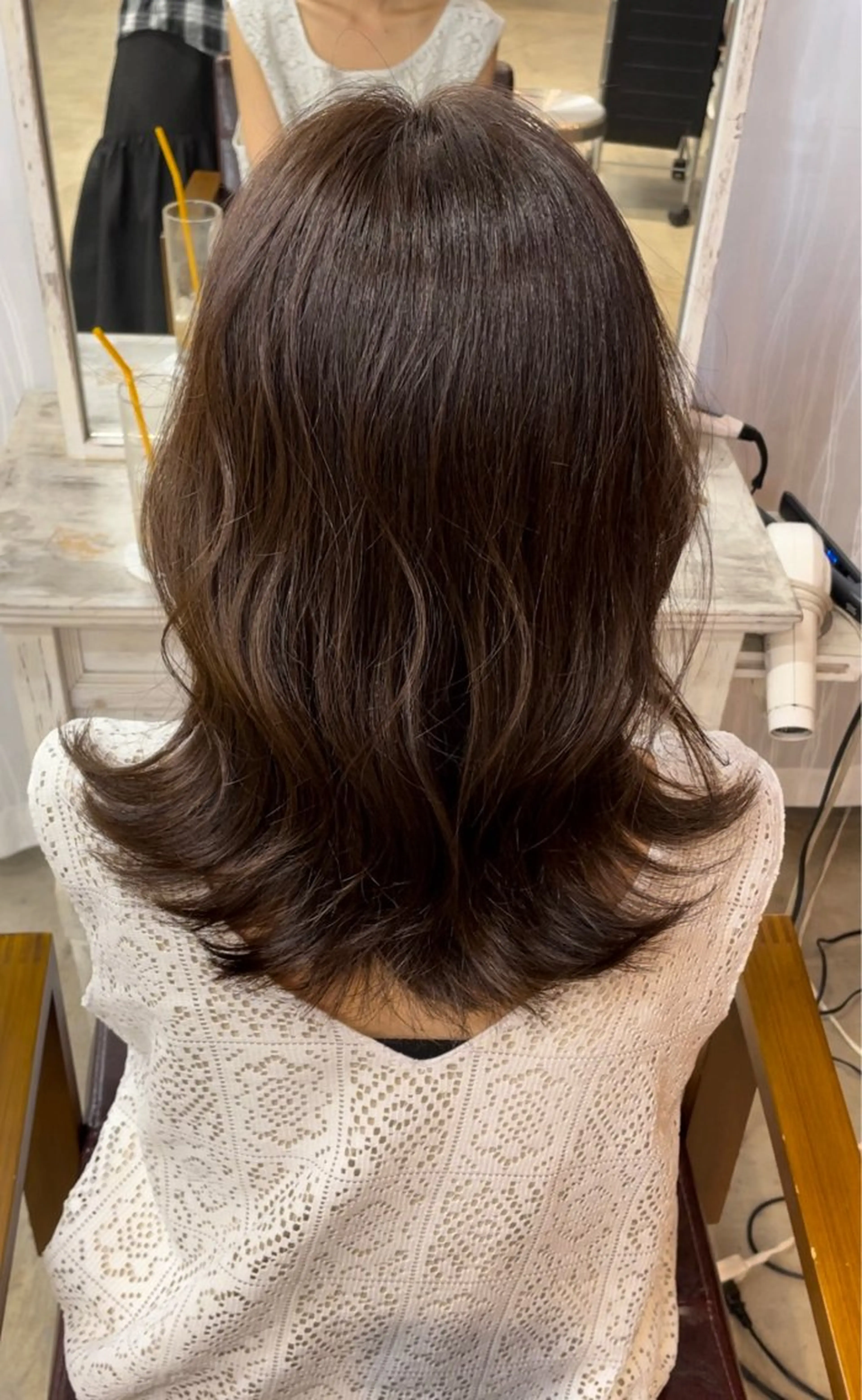 ミディアム カラー ヘアカラー レイヤーカット/ 縮毛矯正/ミサキ💐のヘアスタイル