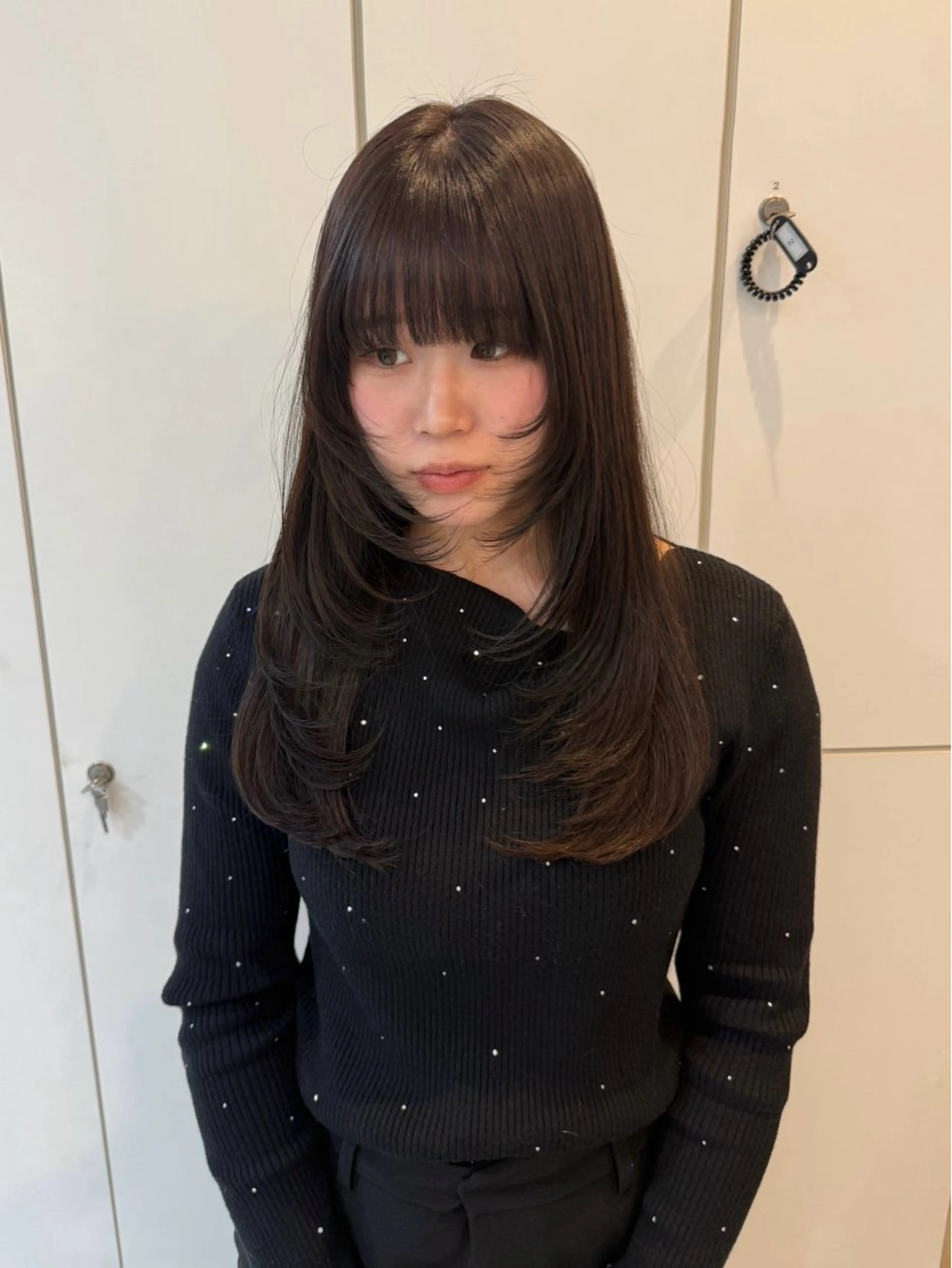 ロング カラー カット ヘアカラー neneka レイヤーカット🍀のヘアスタイル