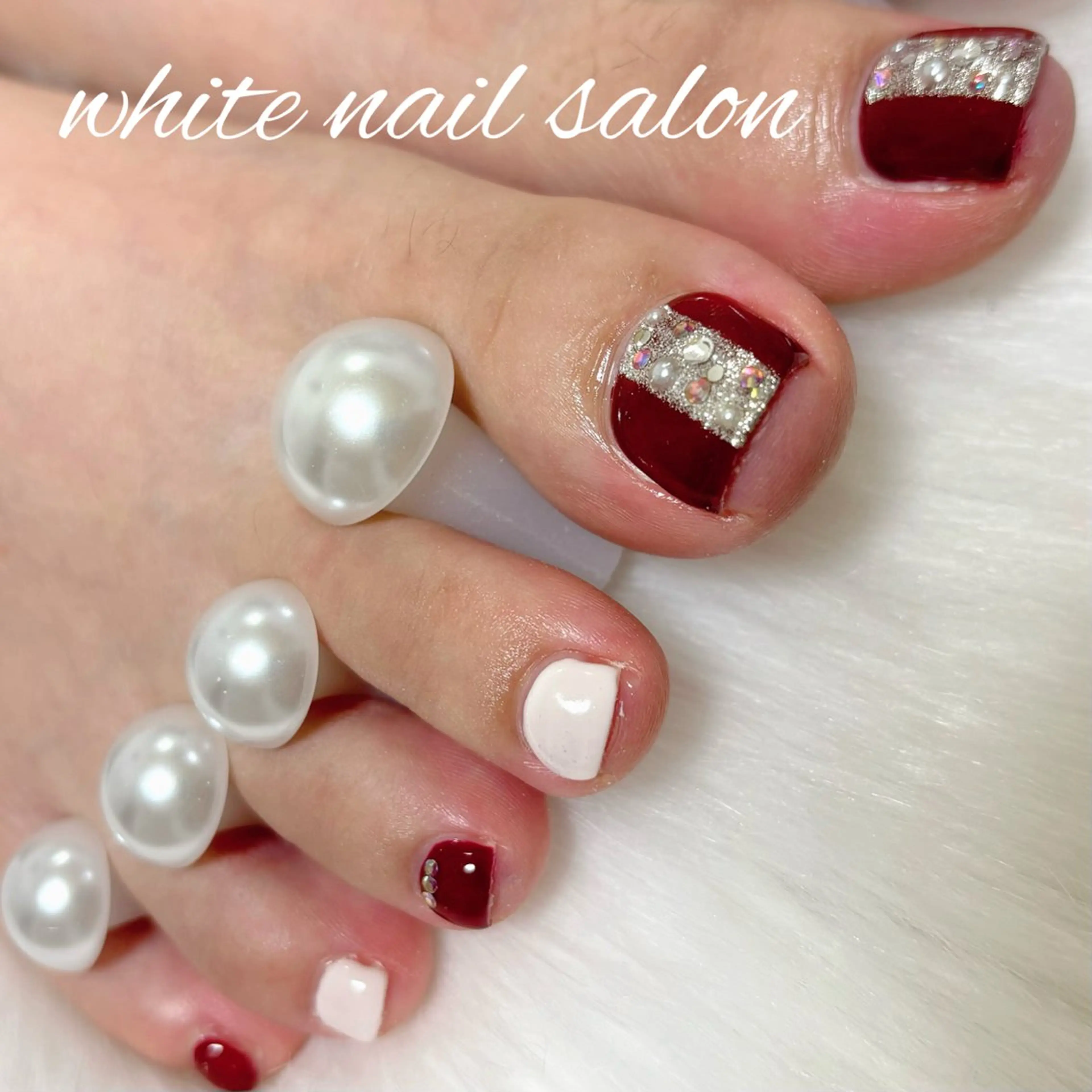 ネイル フットネイル フットネイル white nail salonのネイルデザイン
