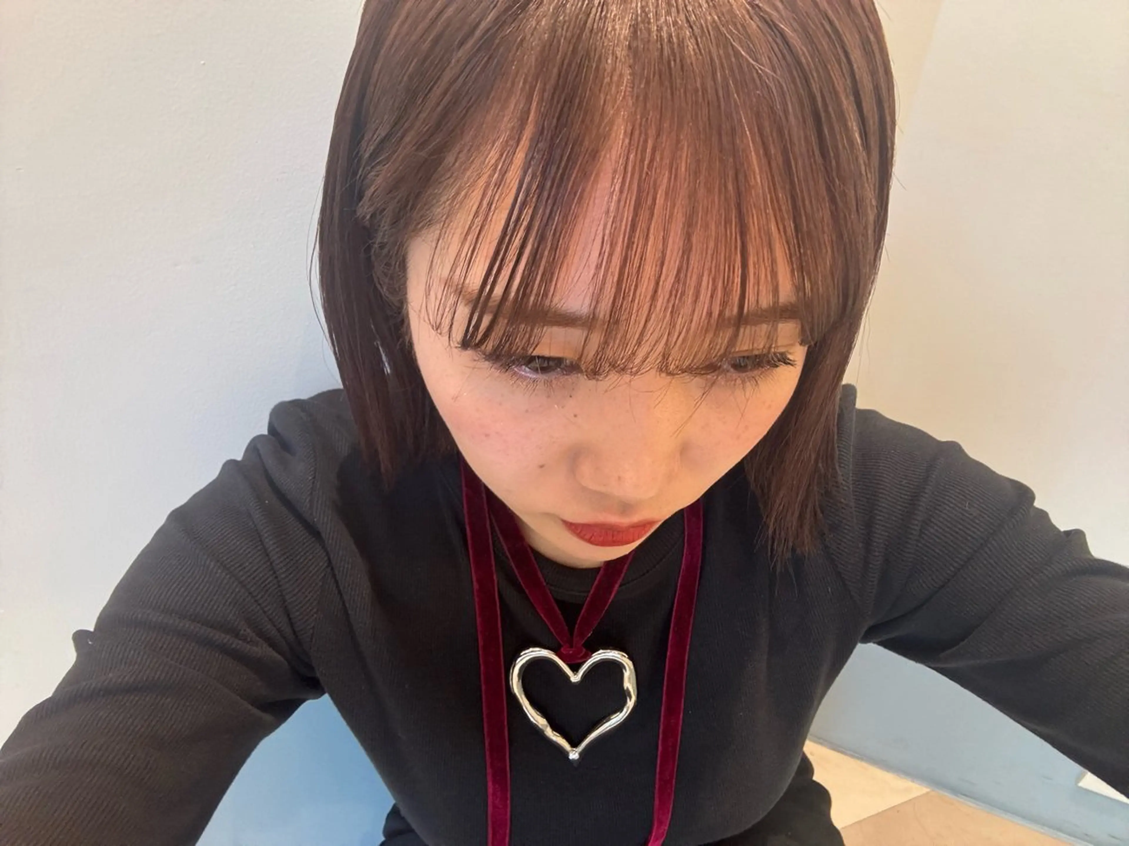 ミディアム カット ヘアカラー トリートメント ホリグチ ルナのヘアスタイル