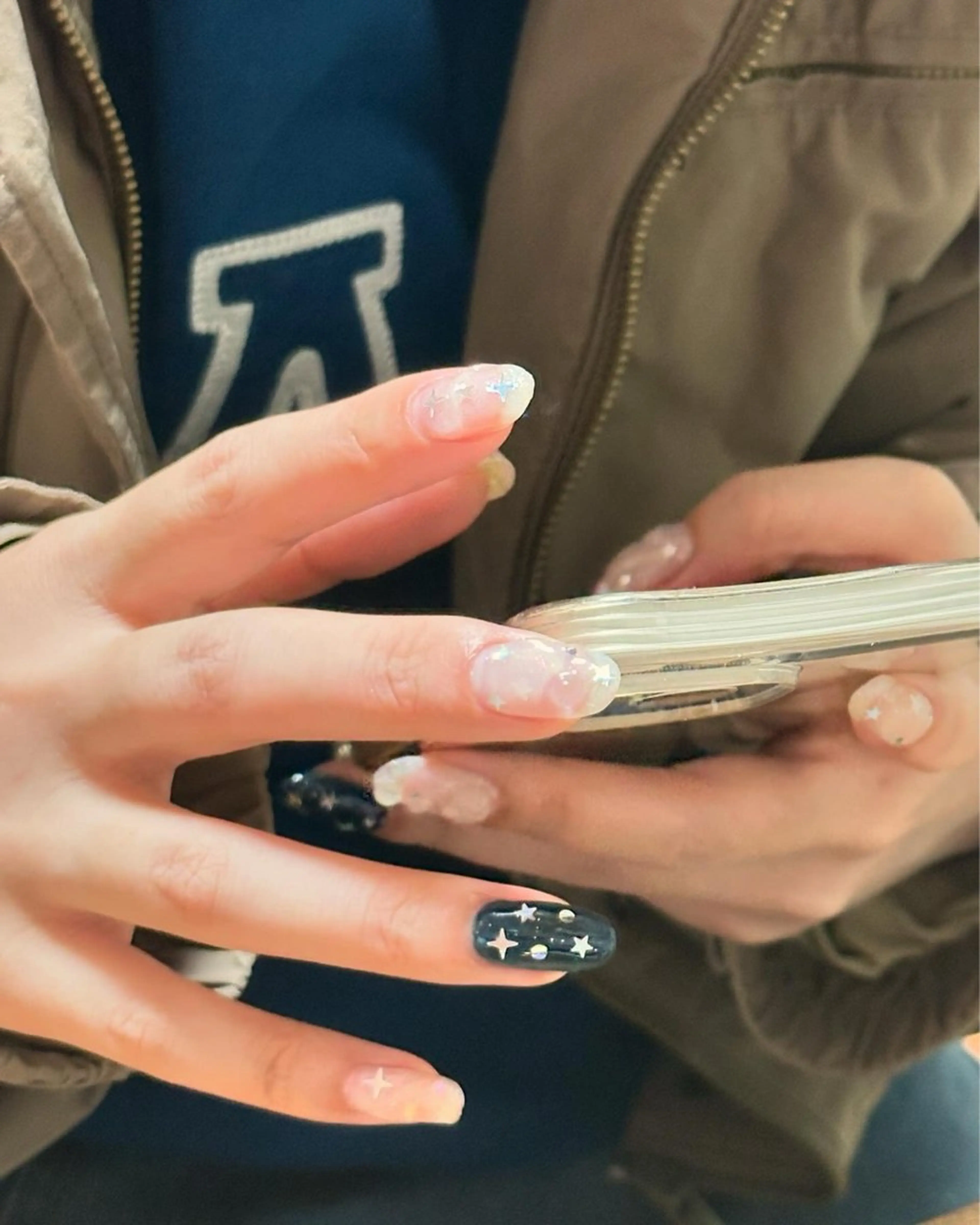 ネイル 氷ネイル・うるうるネイル キラキラネイル つめピリカ所属・つめピリカ きさらのネイルデザイン