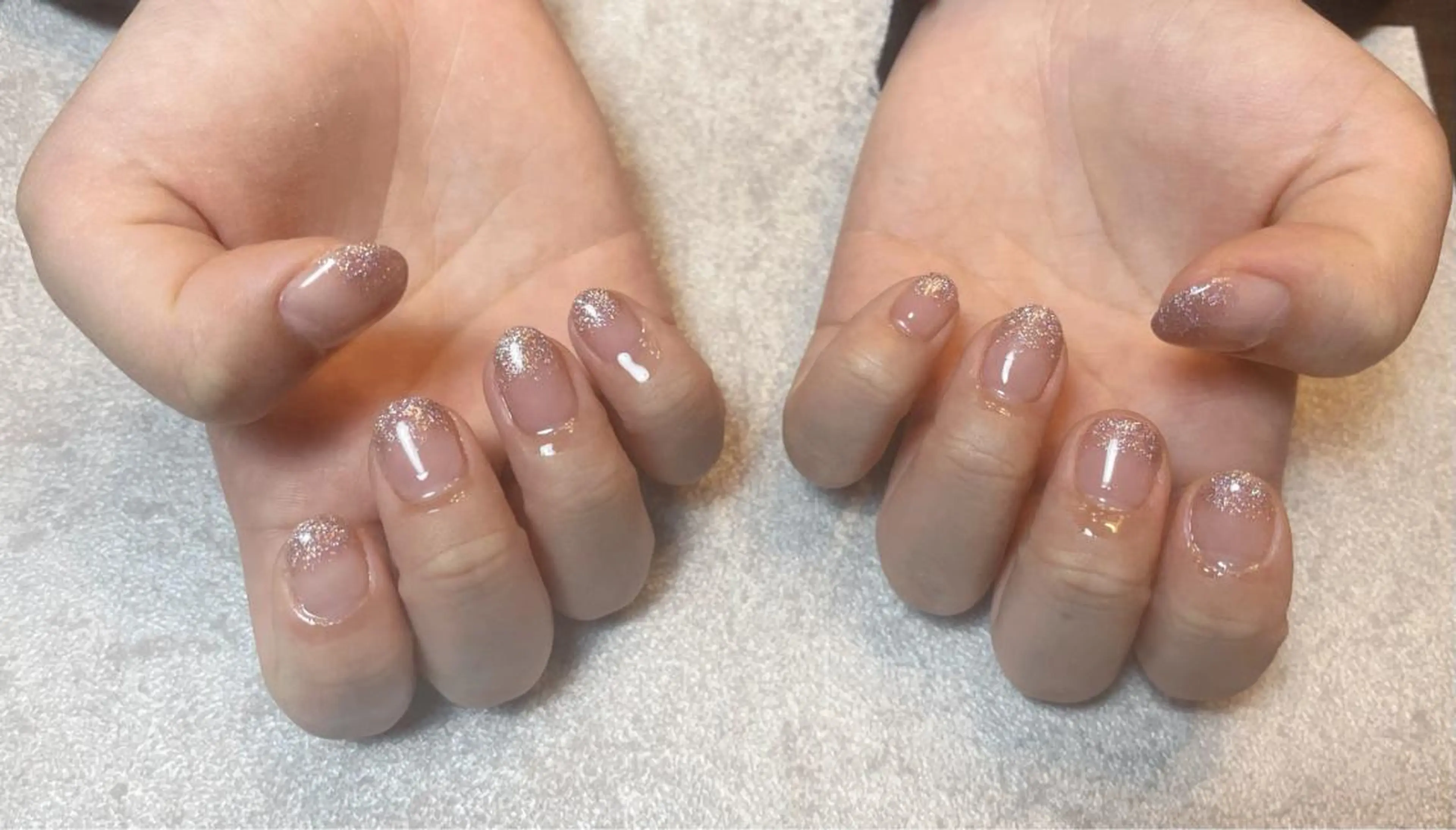ネイル キラキラネイル ラメ(グリッター) ラメグラデーション ピンク BLANCEnail所属・BLANCnail yuuのネイルデザイン
