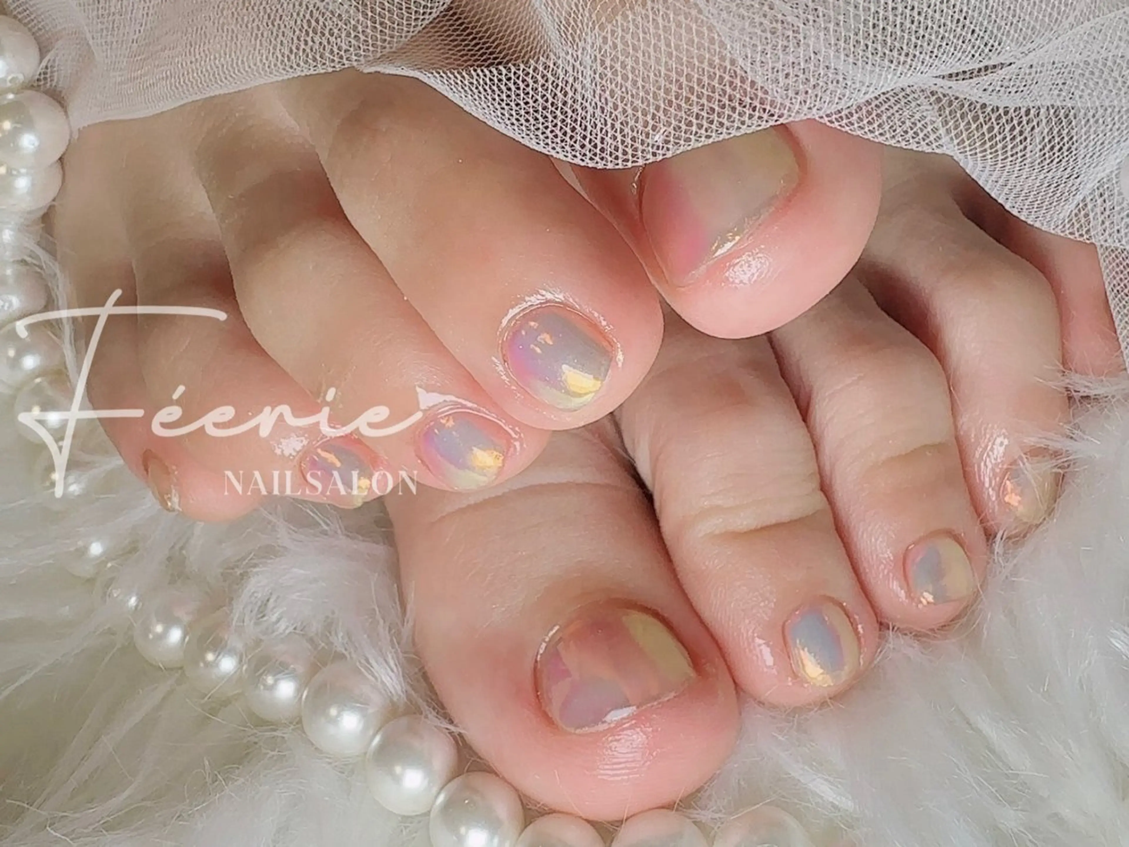 ネイル 韓国ネイル マグネットネイル ニュアンスネイル シンプルネイル ワンホンネイル フットネイル nail salon Feerieのネイルデザイン