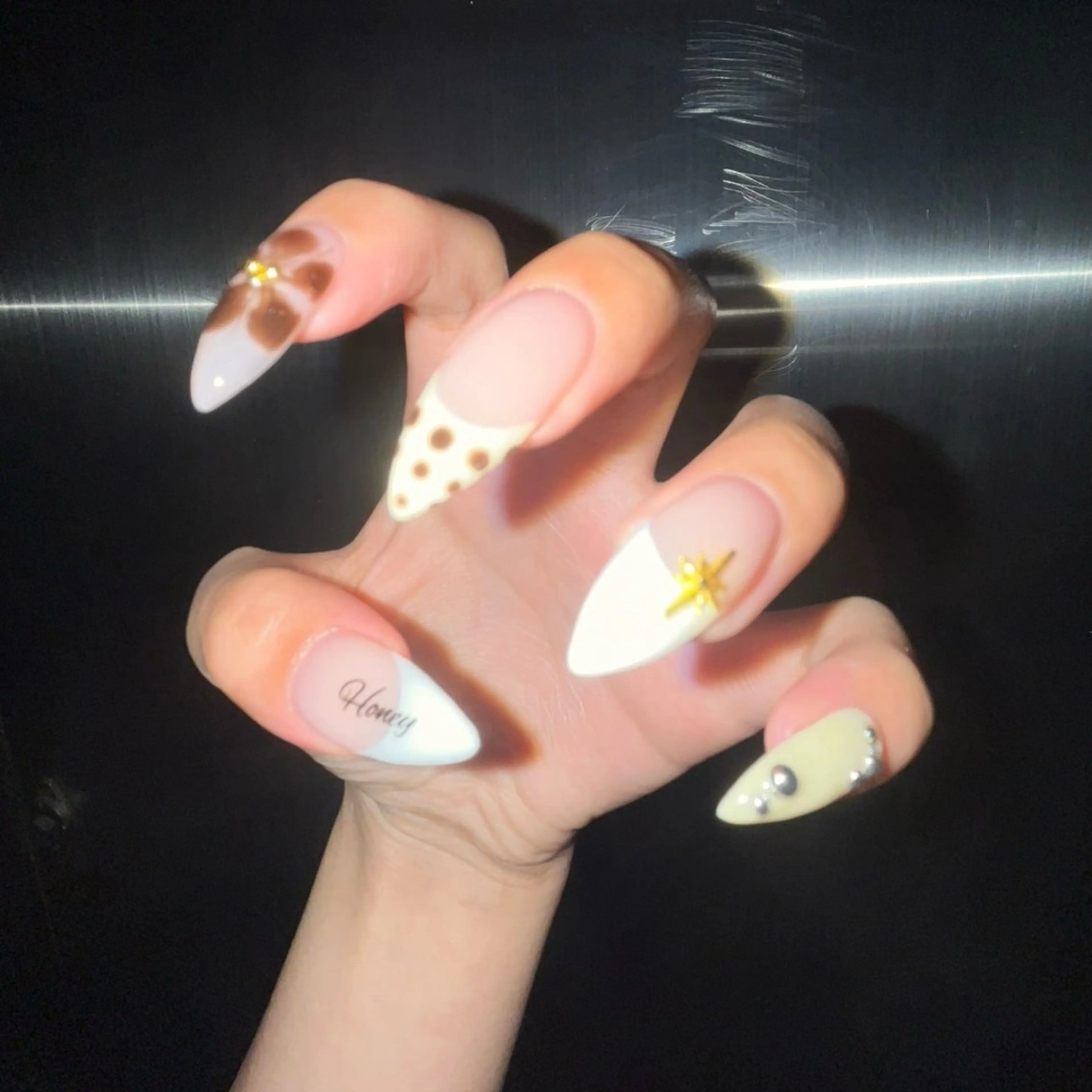 ネイル ブラウン SHELLNAIL所属・SHELL ‎✮Yuzuha✮のネイルデザイン