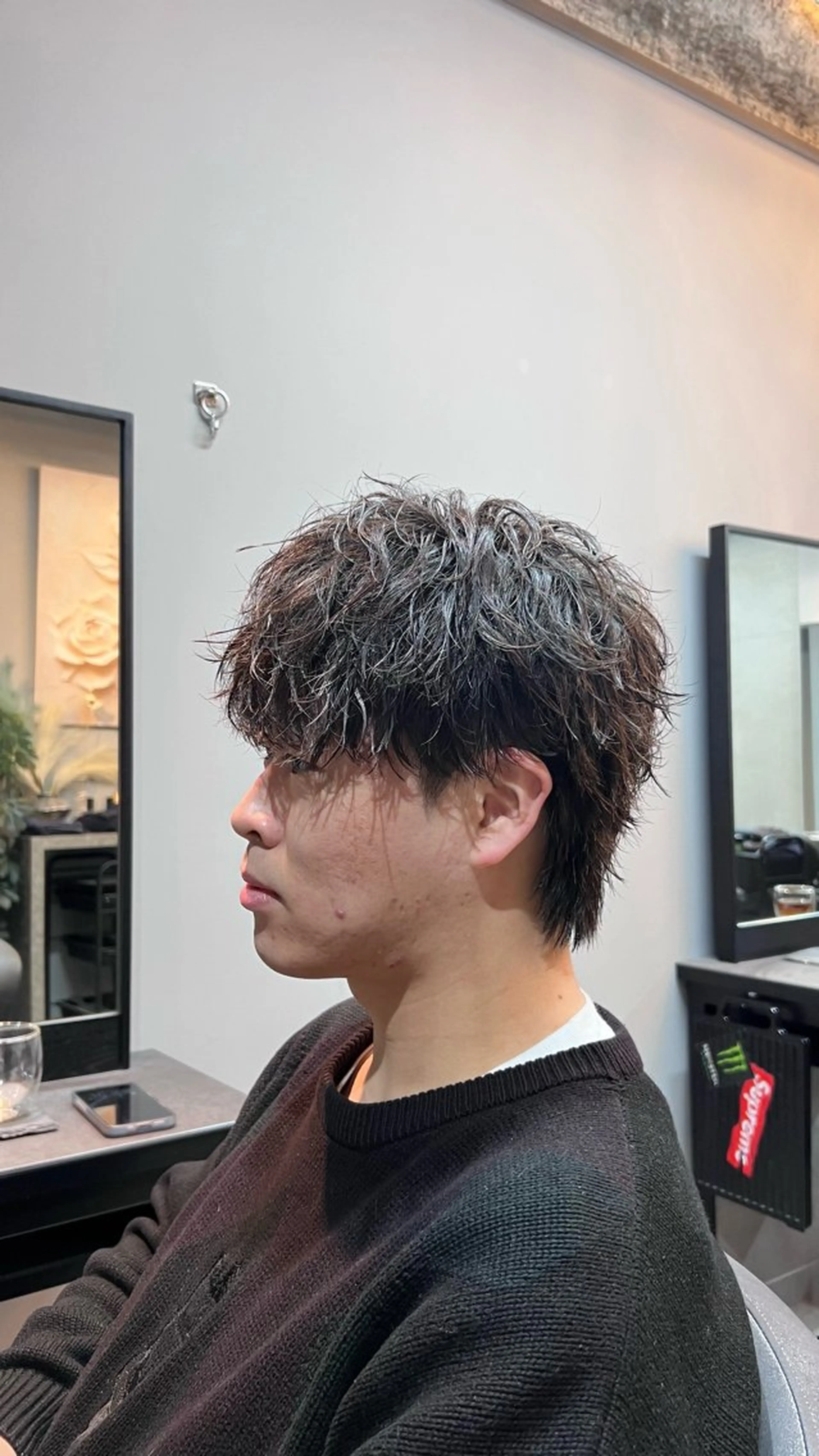 ショート パーマ メンズ メンズパーマ 波巻きパーマ カット パーマ Alo所属・💥メンズパーマ /表参道/モント💥のヘアスタイル