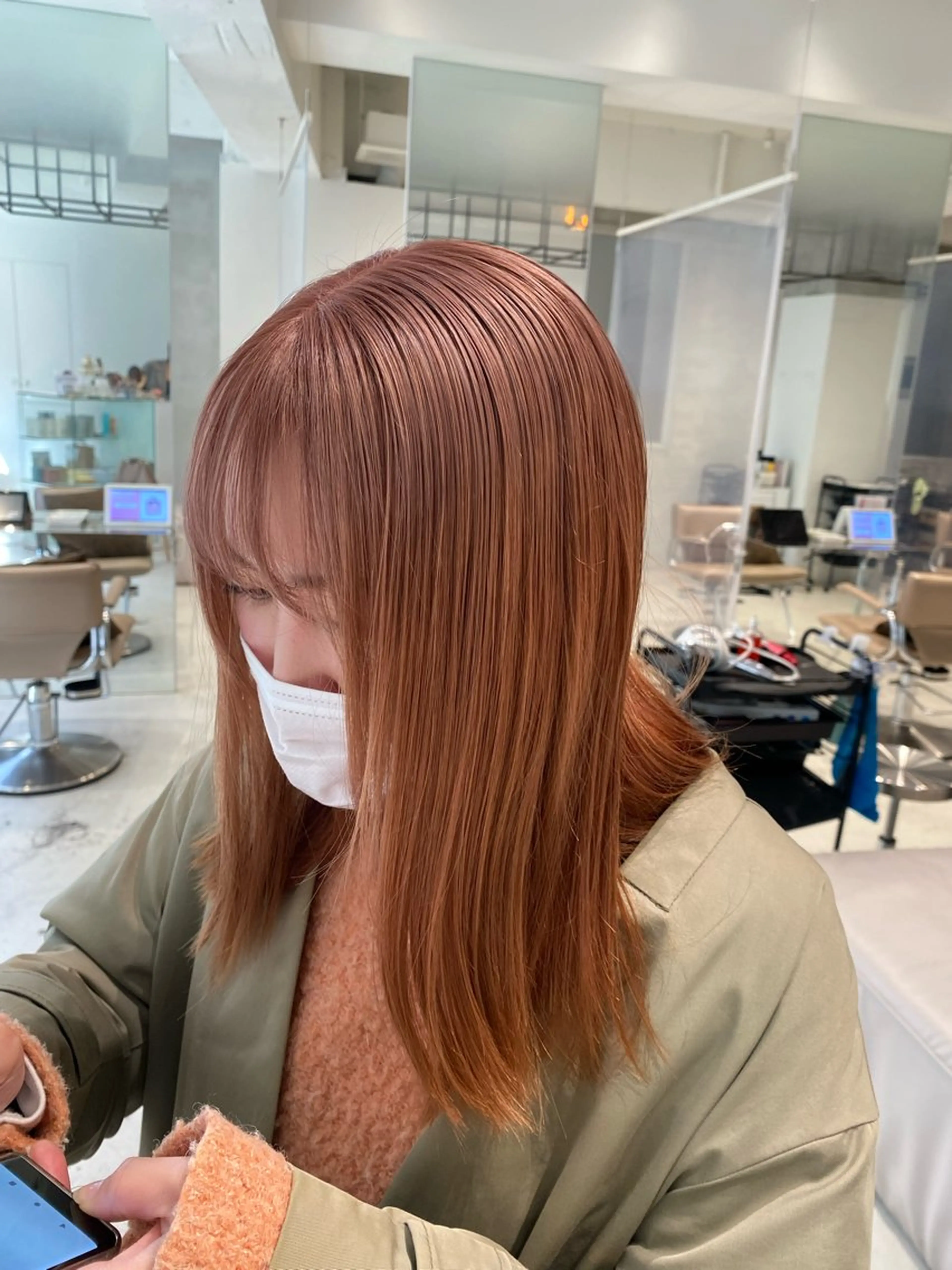 カラー ベージュカラー ブリーチ ピンクカラー ピンクベージュ ミキ stylistのヘアスタイル