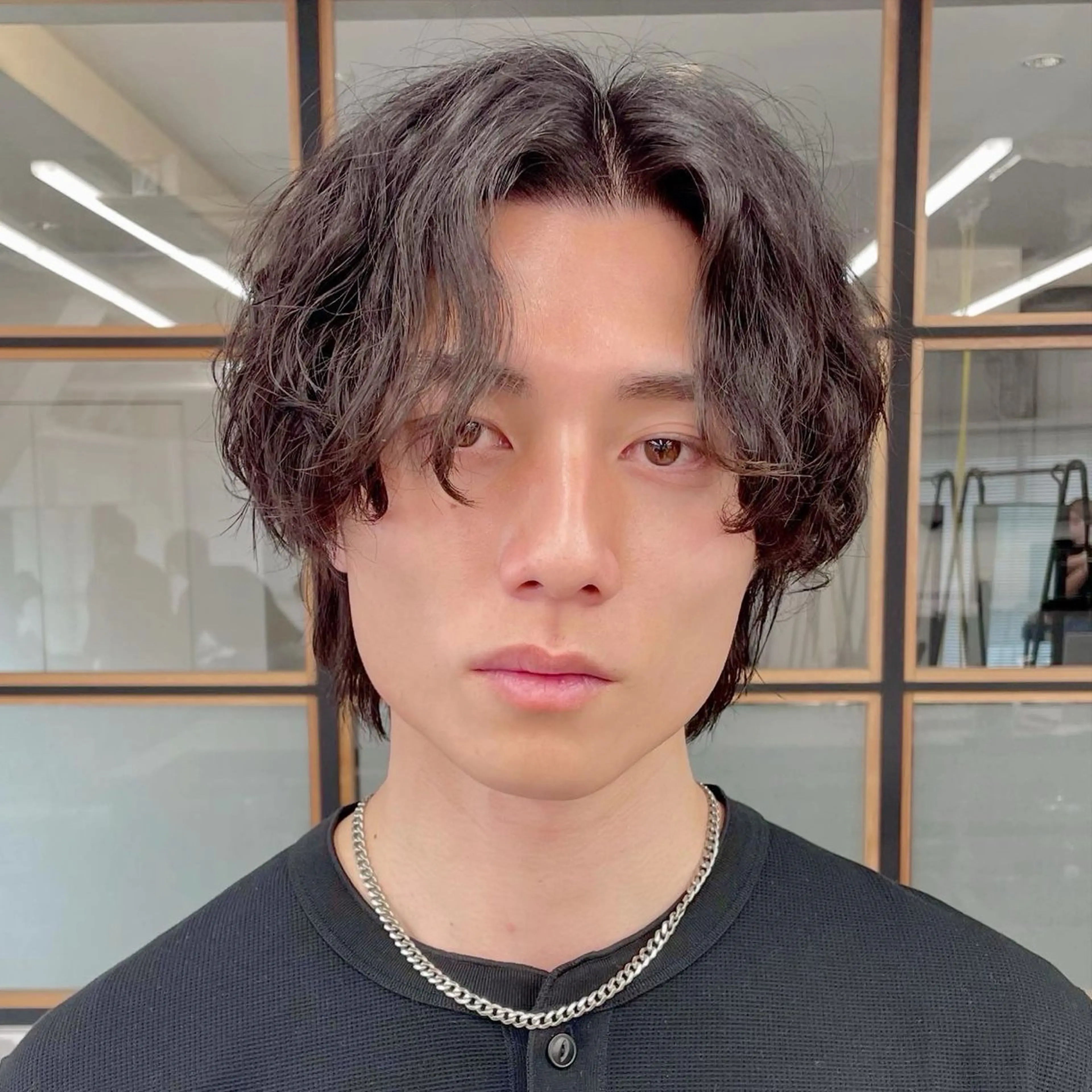 パーマ メンズ センターパート メンズパーマ カット パーマ メンズ特化 / ツイスパ🔥高林拓斗のヘアスタイル