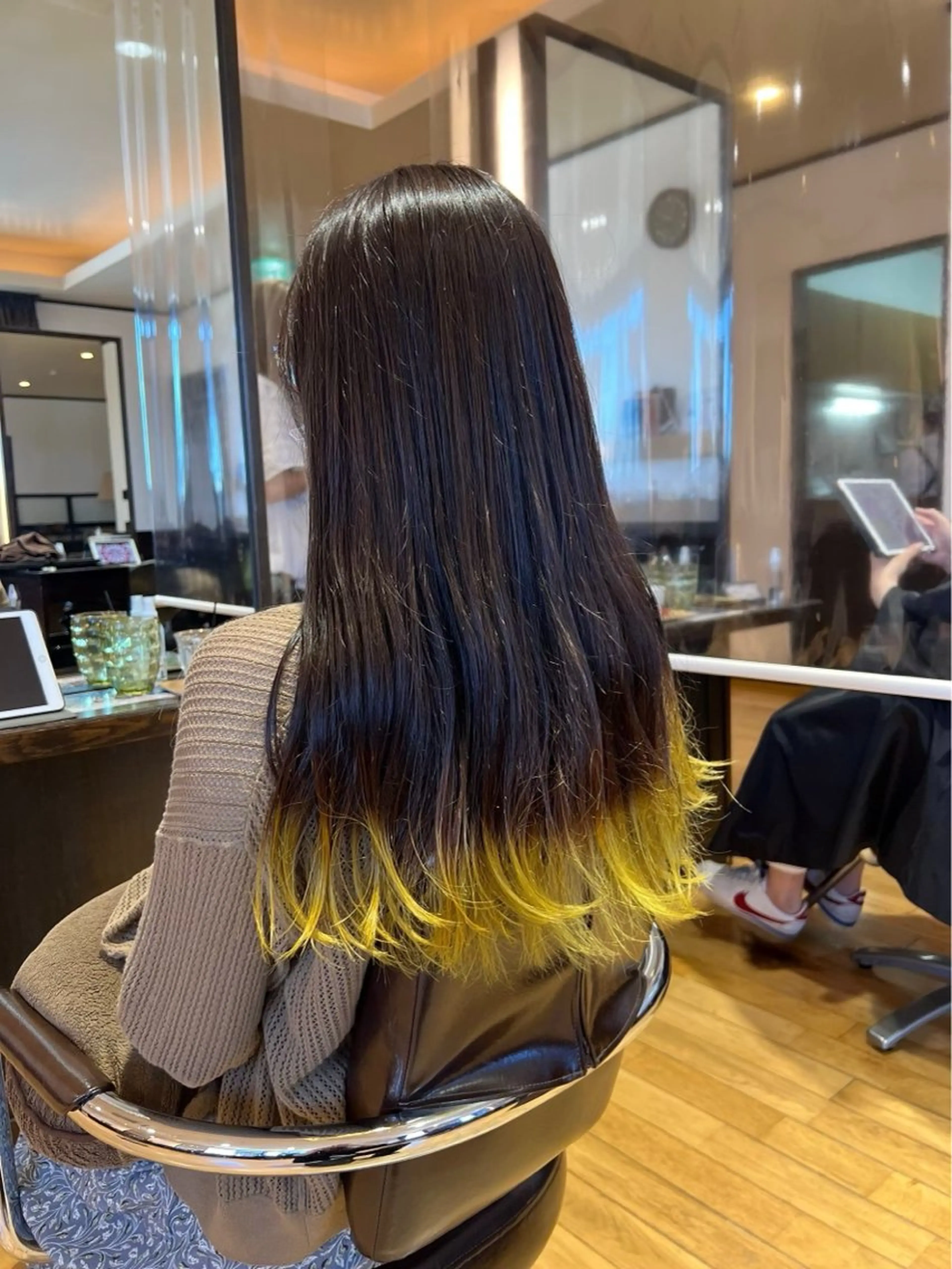 ロング カラー カット ヘアカラー トリートメント ブリーチなし艶カラー /いくののヘアスタイル