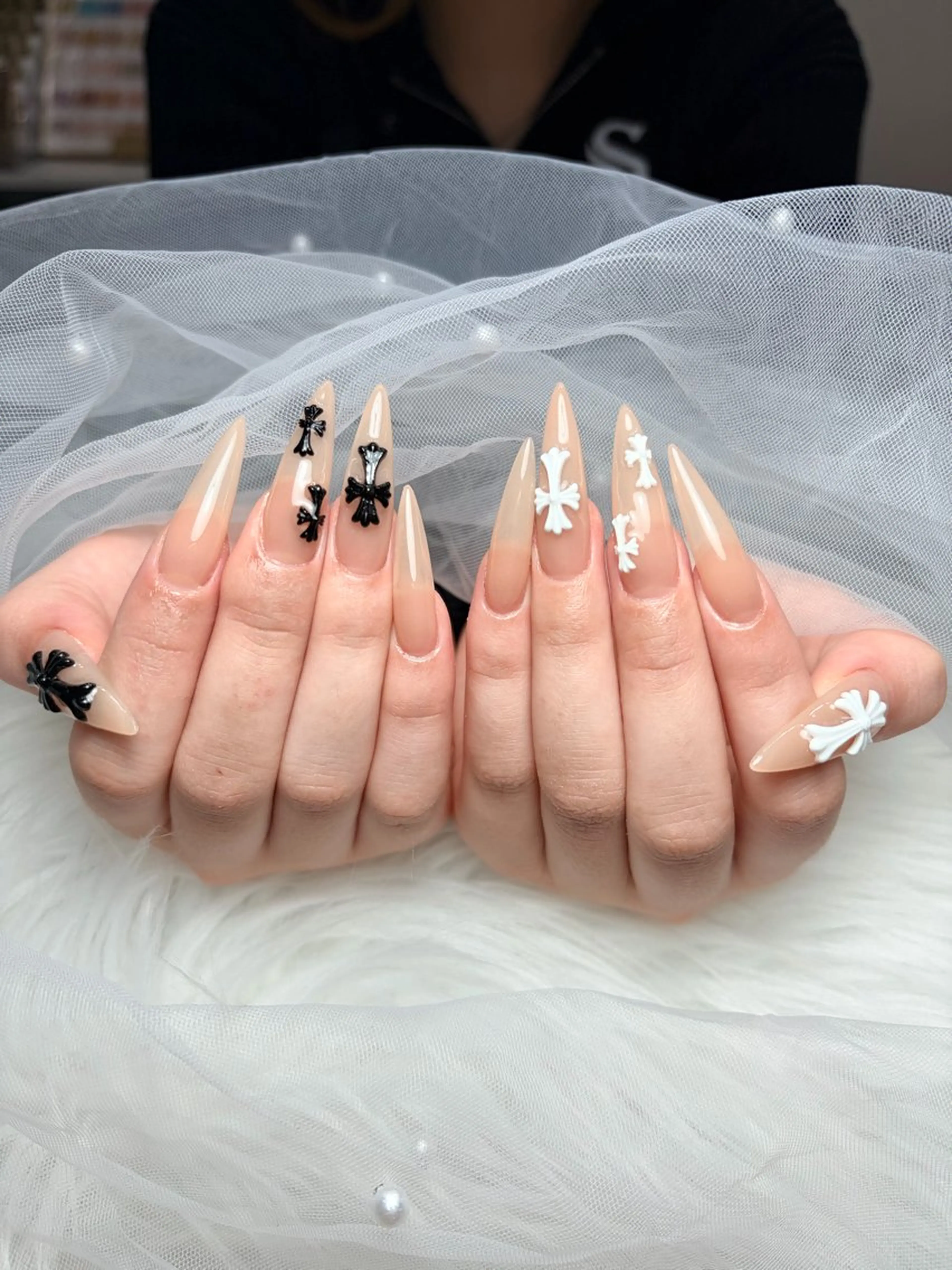 キッズ ネイル アートネイル 長さ出し ジェルネイル 韓国ネイル マグネットネイル ハンドネイル Cloudy Chan Nailのネイルデザイン