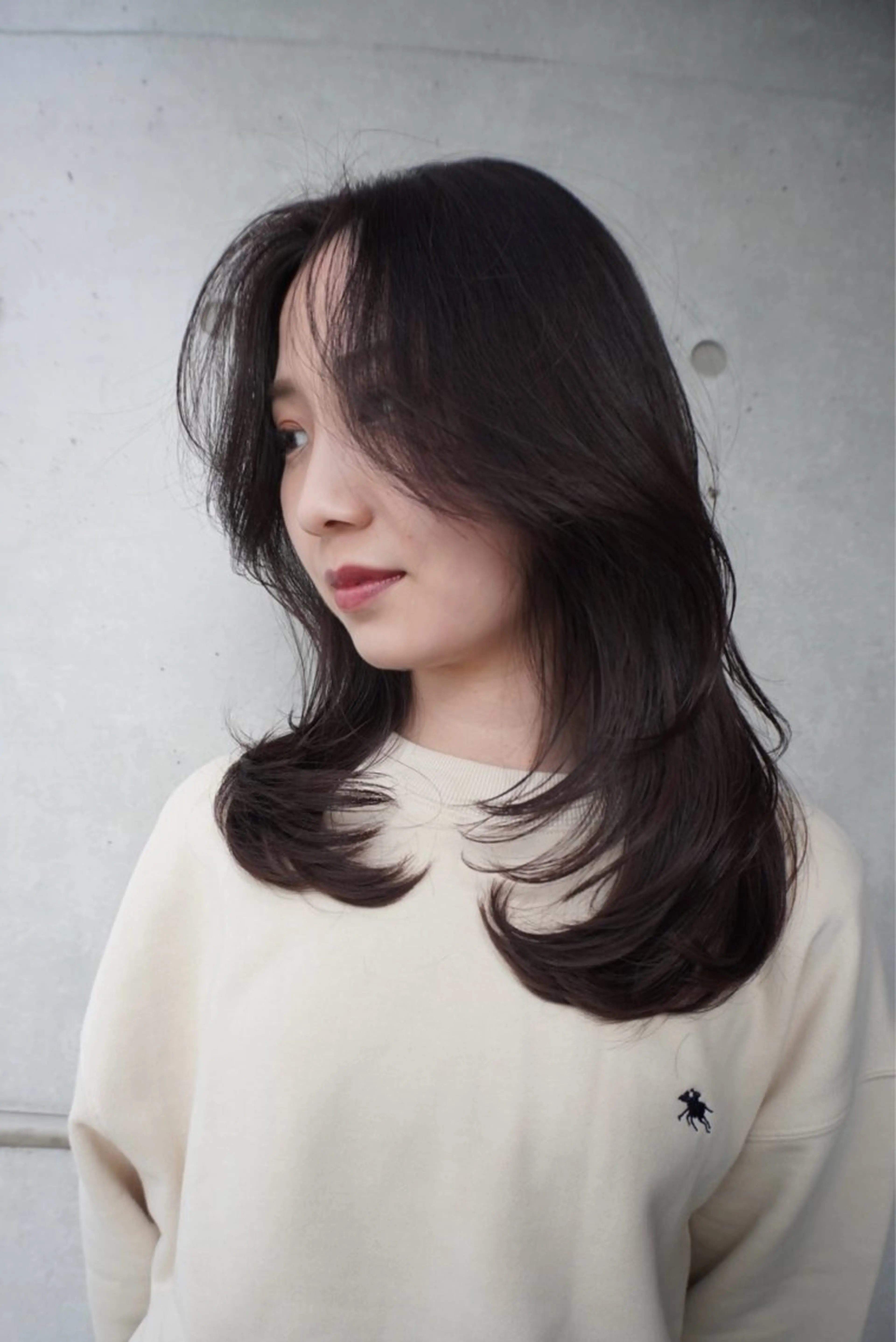 セミロング カラー ブラウンカラー ダークブラウン レイヤーカット カット ヘアカラー トリートメント LIZE nex the salon 渋谷【ライズ ネックス ザ サロン】所属・大人レイヤー/海外 /韓国/濱口のヘアスタイル