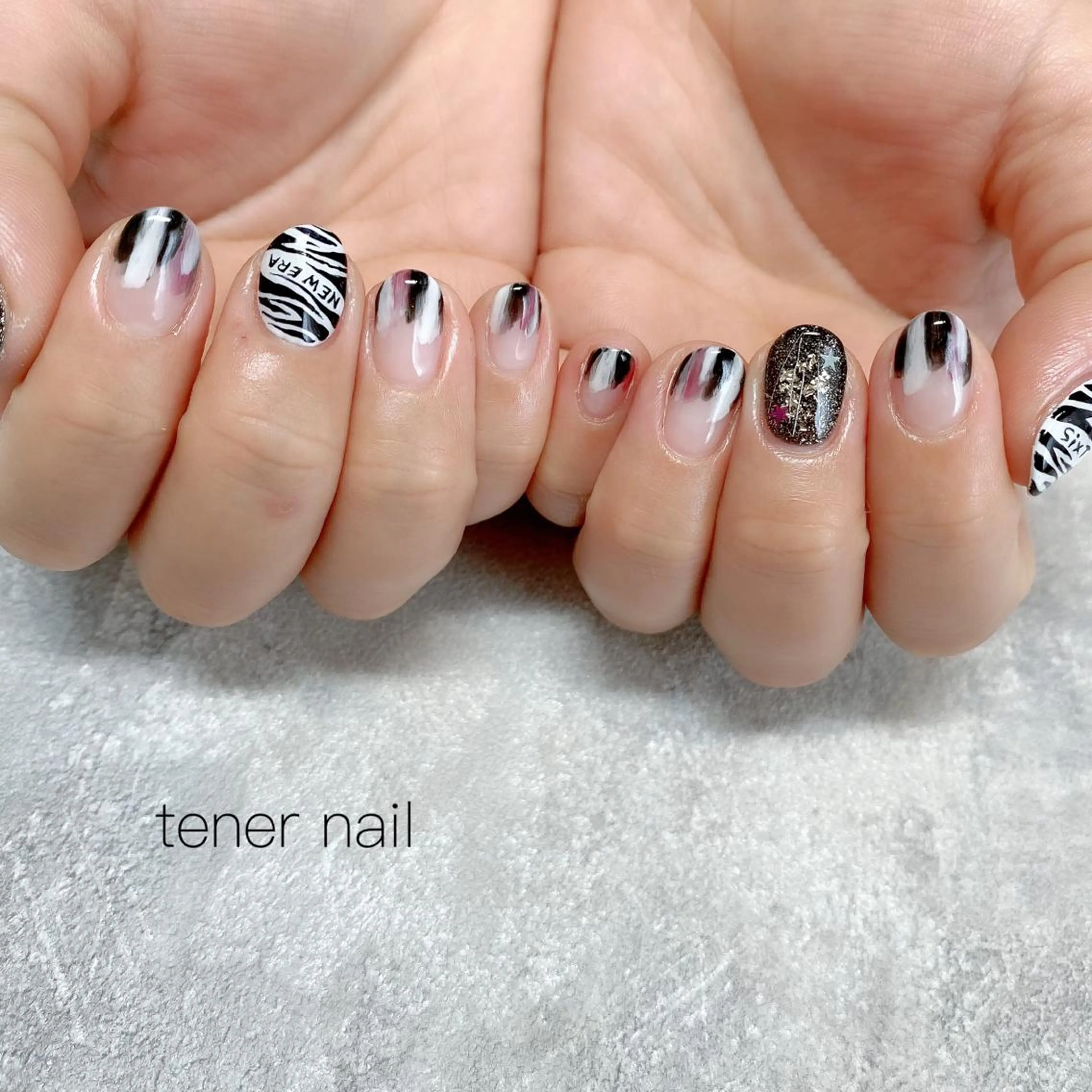 ネイル アニマル柄 ニュアンスネイル tener  nail  テネルネイル所属・テネルネイル tener nailのネイルデザイン
