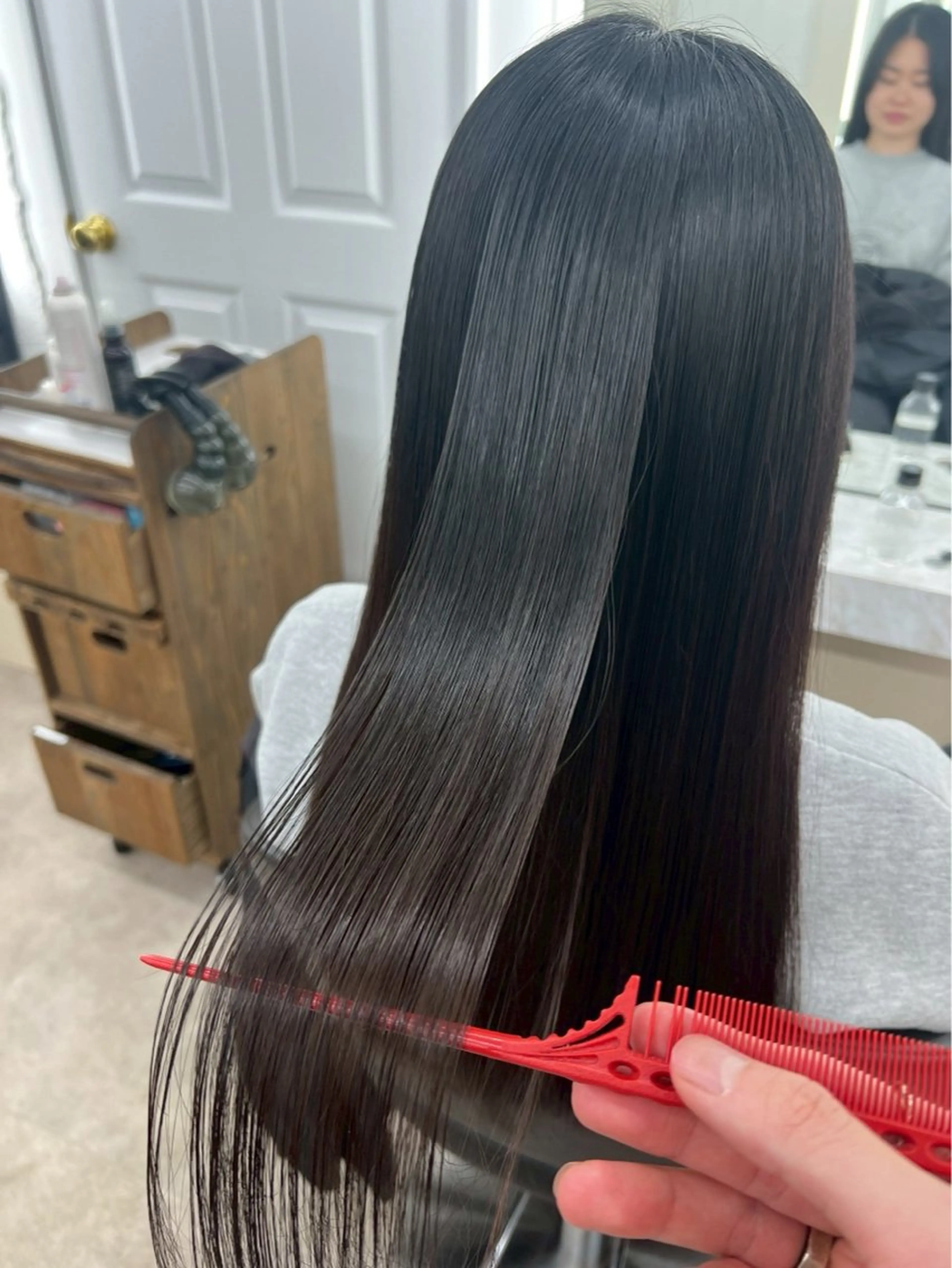 ロング 縮毛矯正 竹内 蓮のヘアスタイル