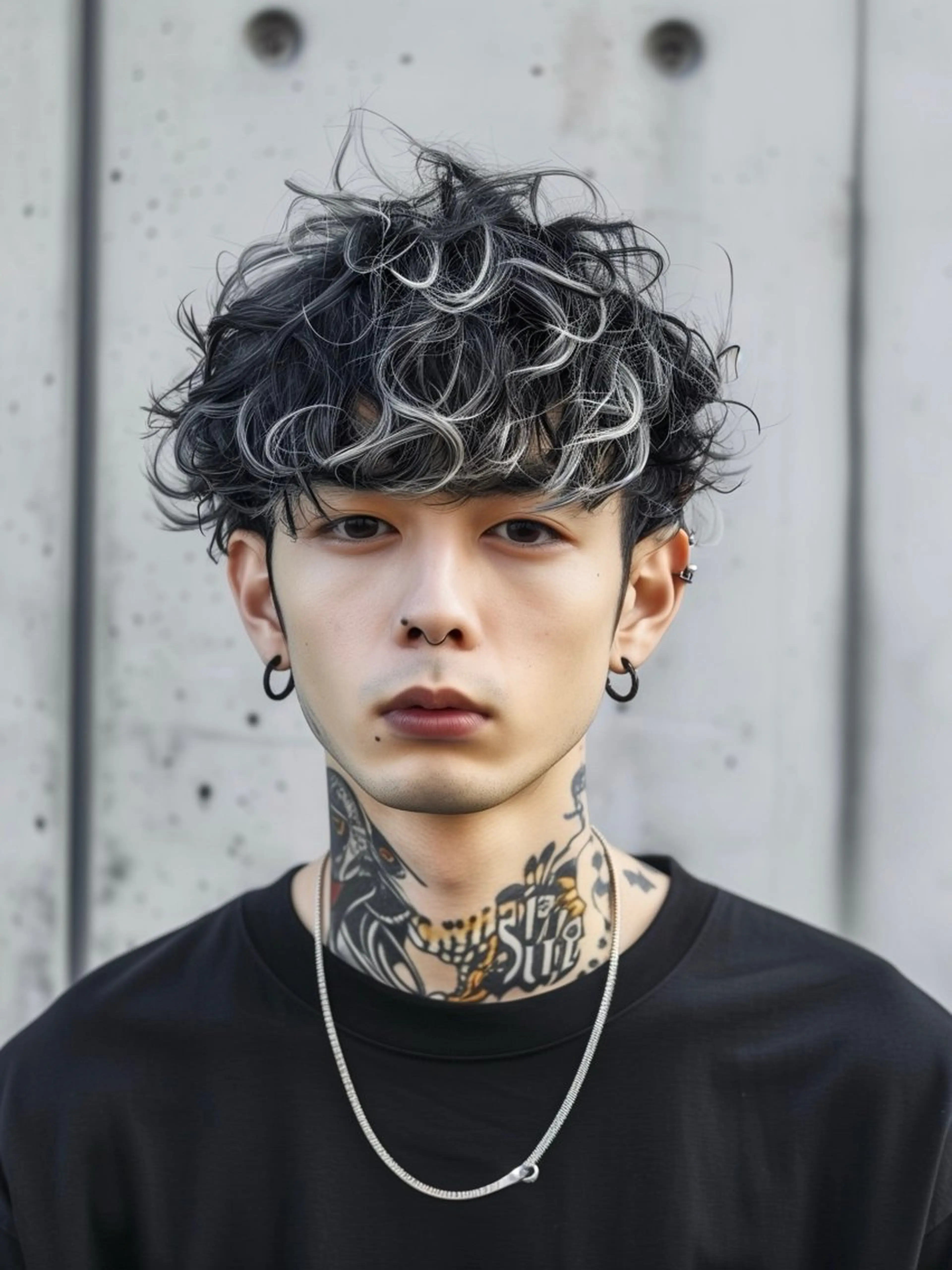 カラー パーマ メンズ メンズハイトーン メンズバレイヤージュのヘアスタイル