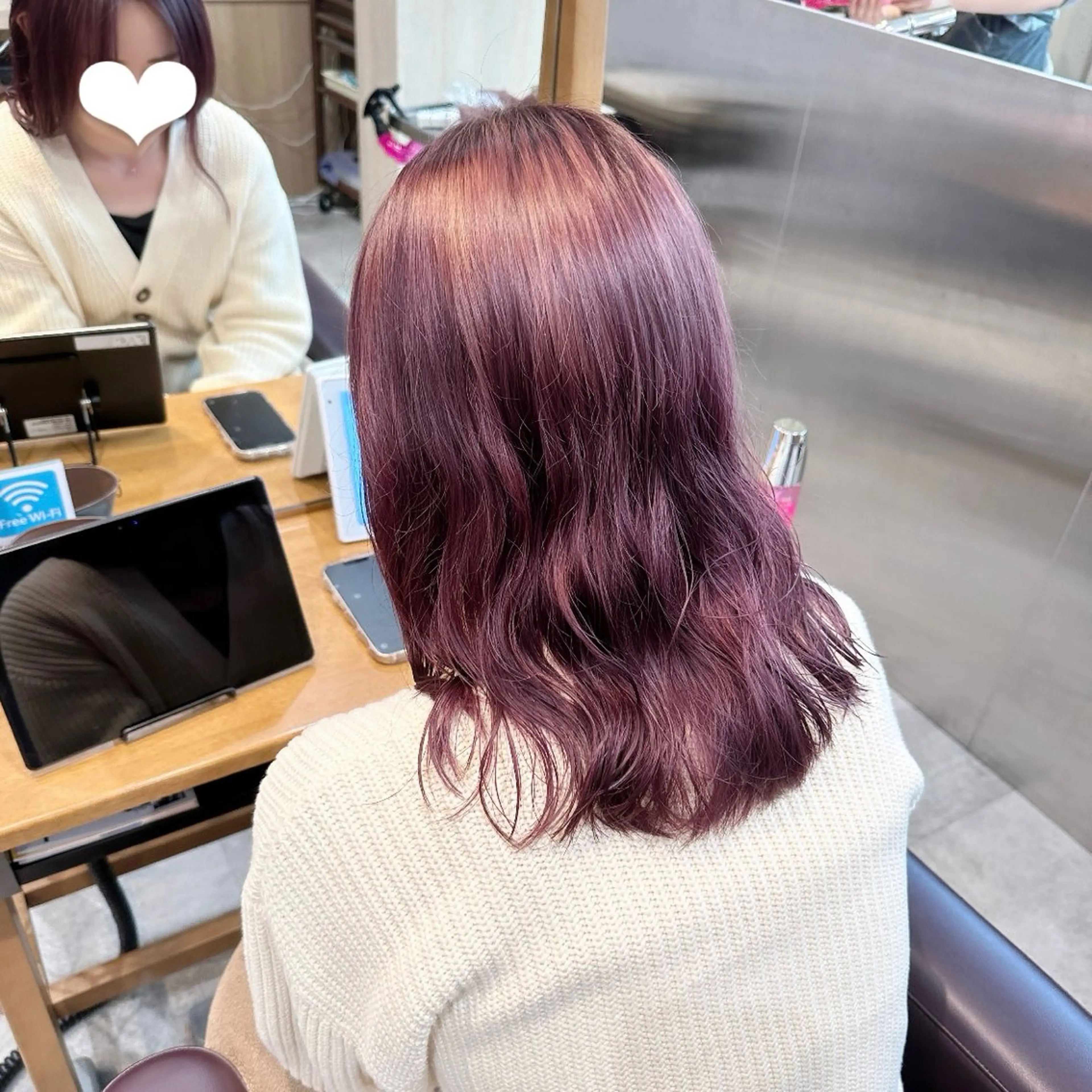 ミディアム カラー パーマ ヘアカラー ハイトーン/ダブル カラー/あやかのヘアスタイル