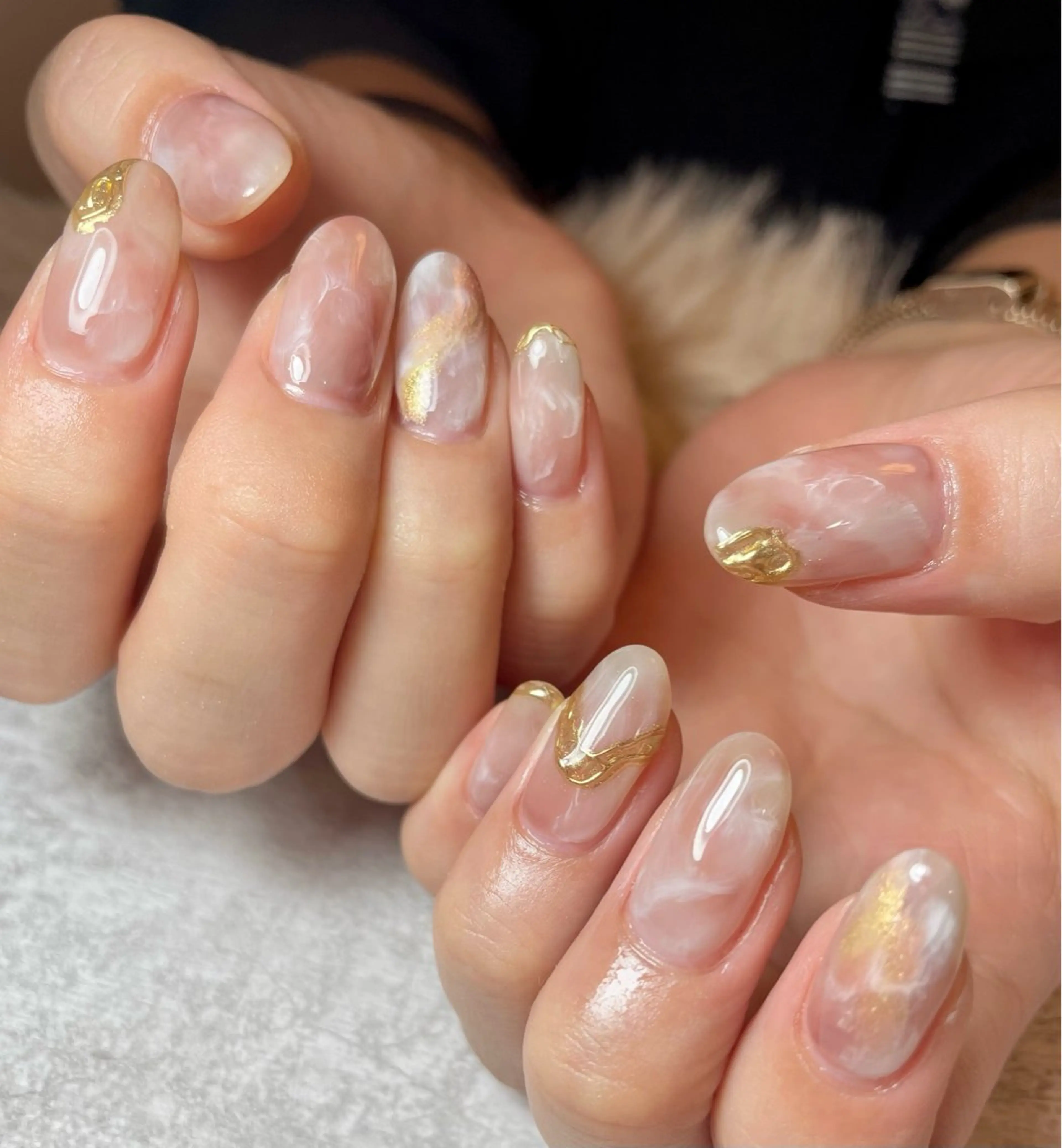 ネイル アートネイル ミラーネイル 持ち込み ニュアンスネイル BEAUTY GARDEN 【nail salon unseul】所属・nana .のネイルデザイン