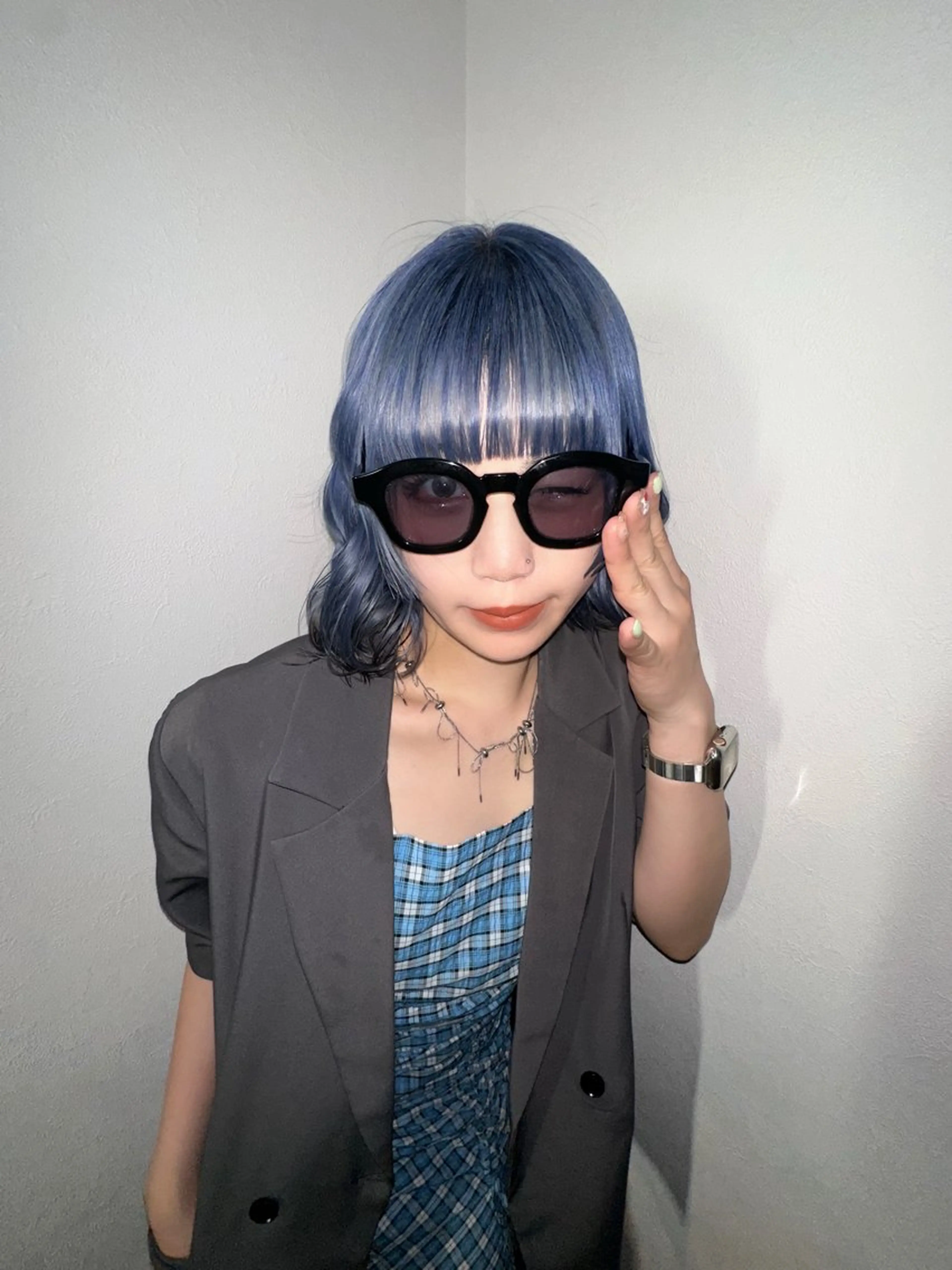 ミディアム ヘアカラー 韓国レイヤー💖 ハイトーン🍒ྀིのヘアスタイル