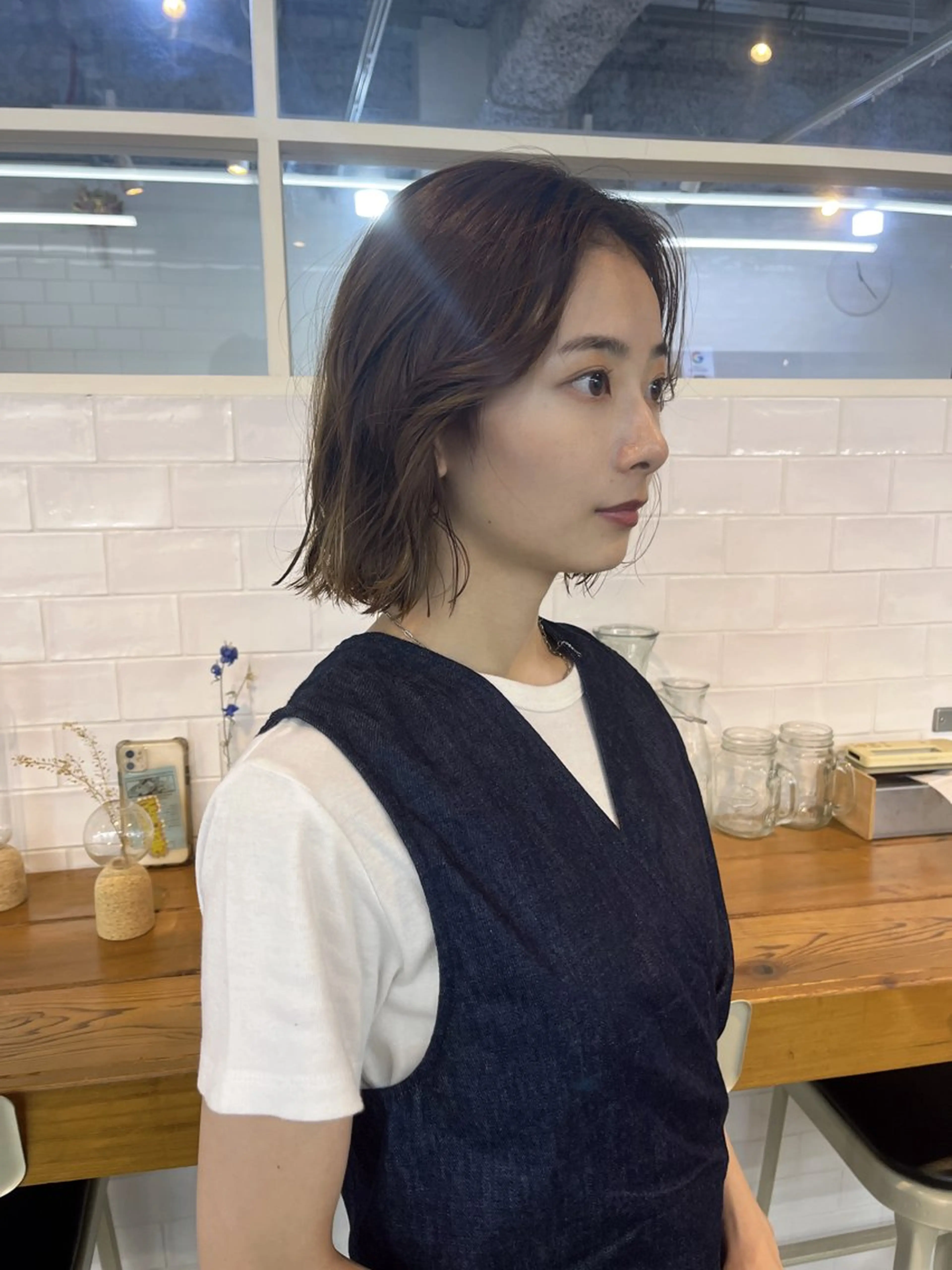 ショート パーマ カット パーマ benji仙台所属・KOKI/ ボブ/ パーマ/透明感カラーのヘアスタイル