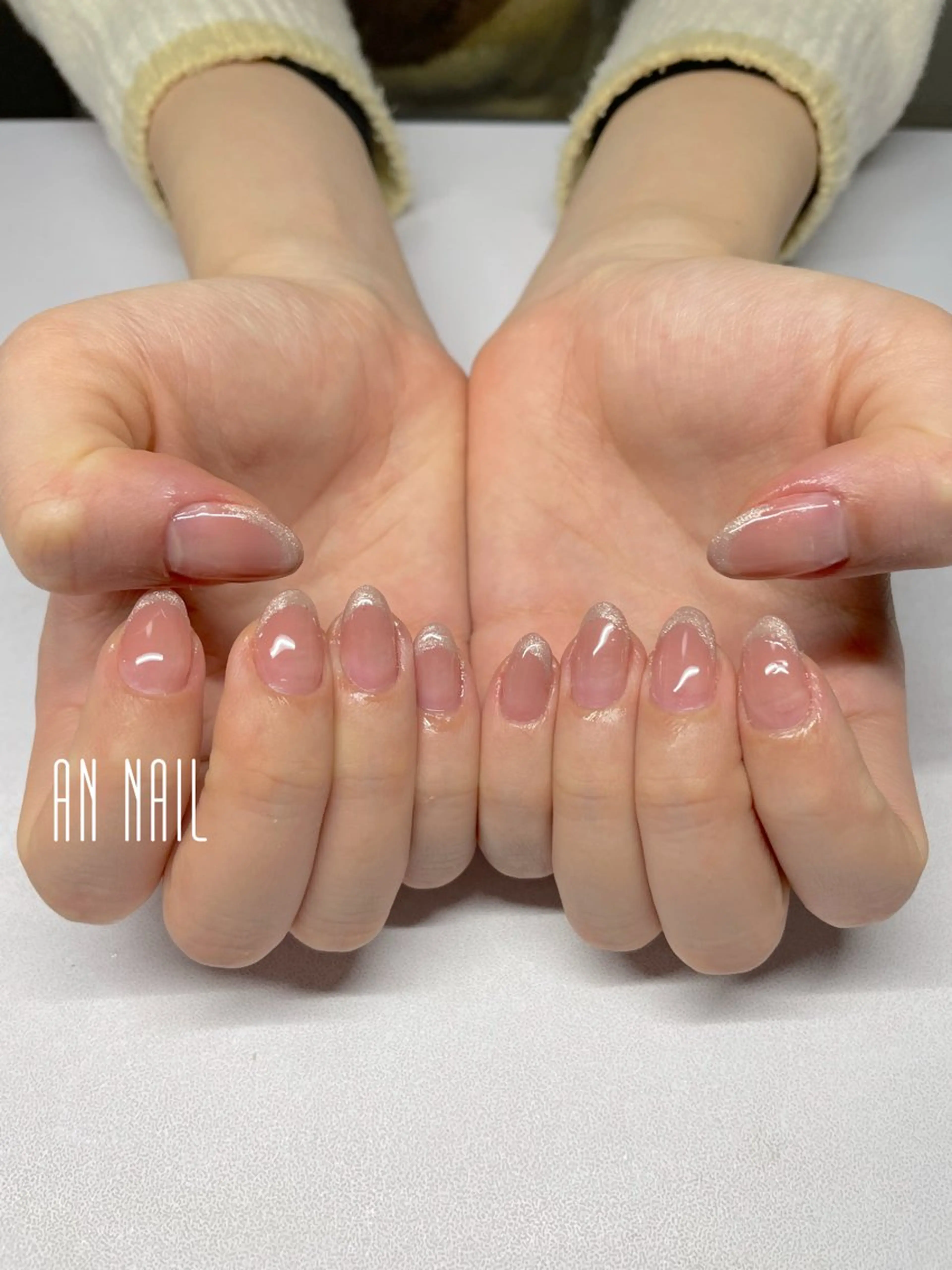 ネイル フレンチネイル マグネットネイル 持ち込み ハンドネイル AN Nailのネイルデザイン