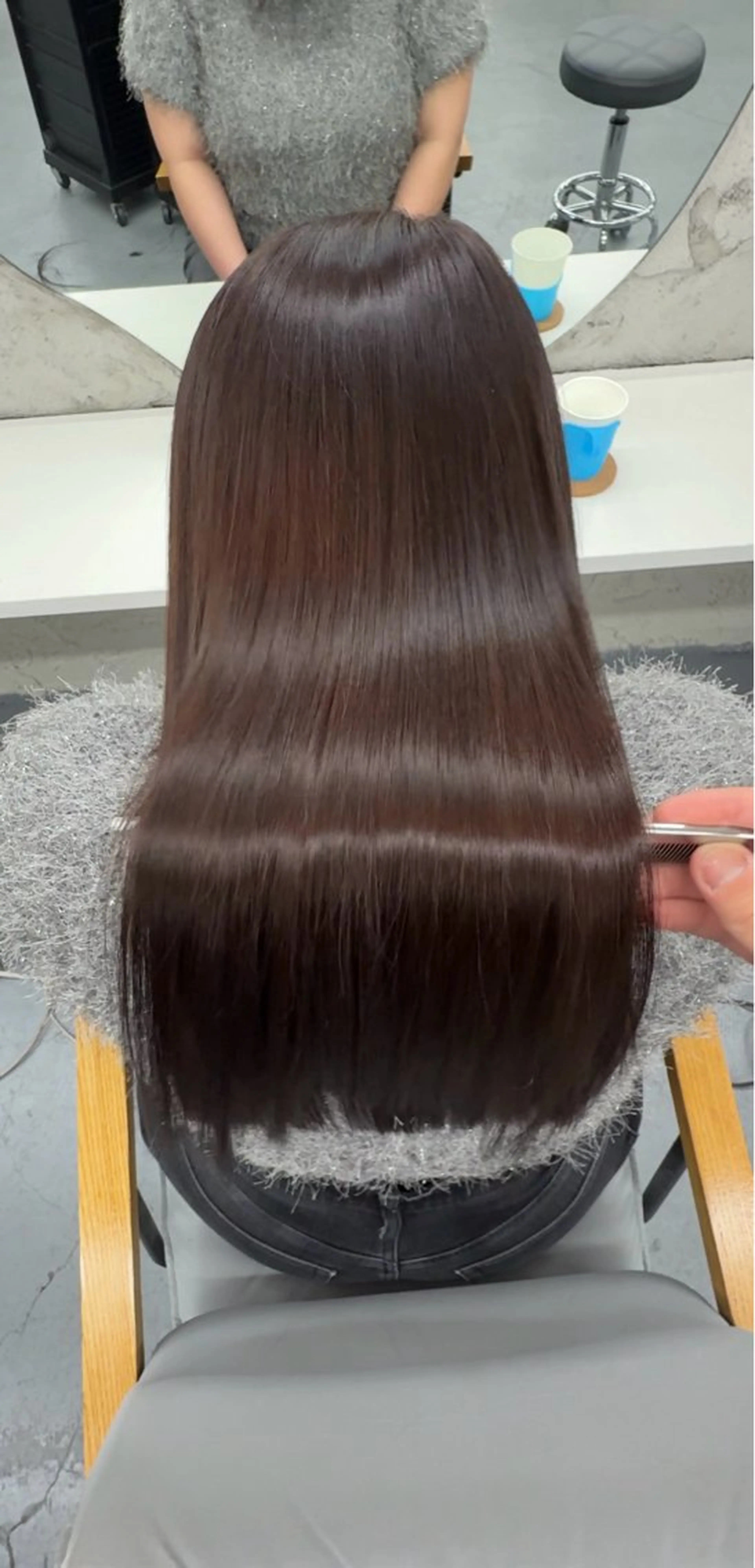 ロング カット 縮毛矯正 【柏】美髪矯正× ハイトーン💫だいちのヘアスタイル