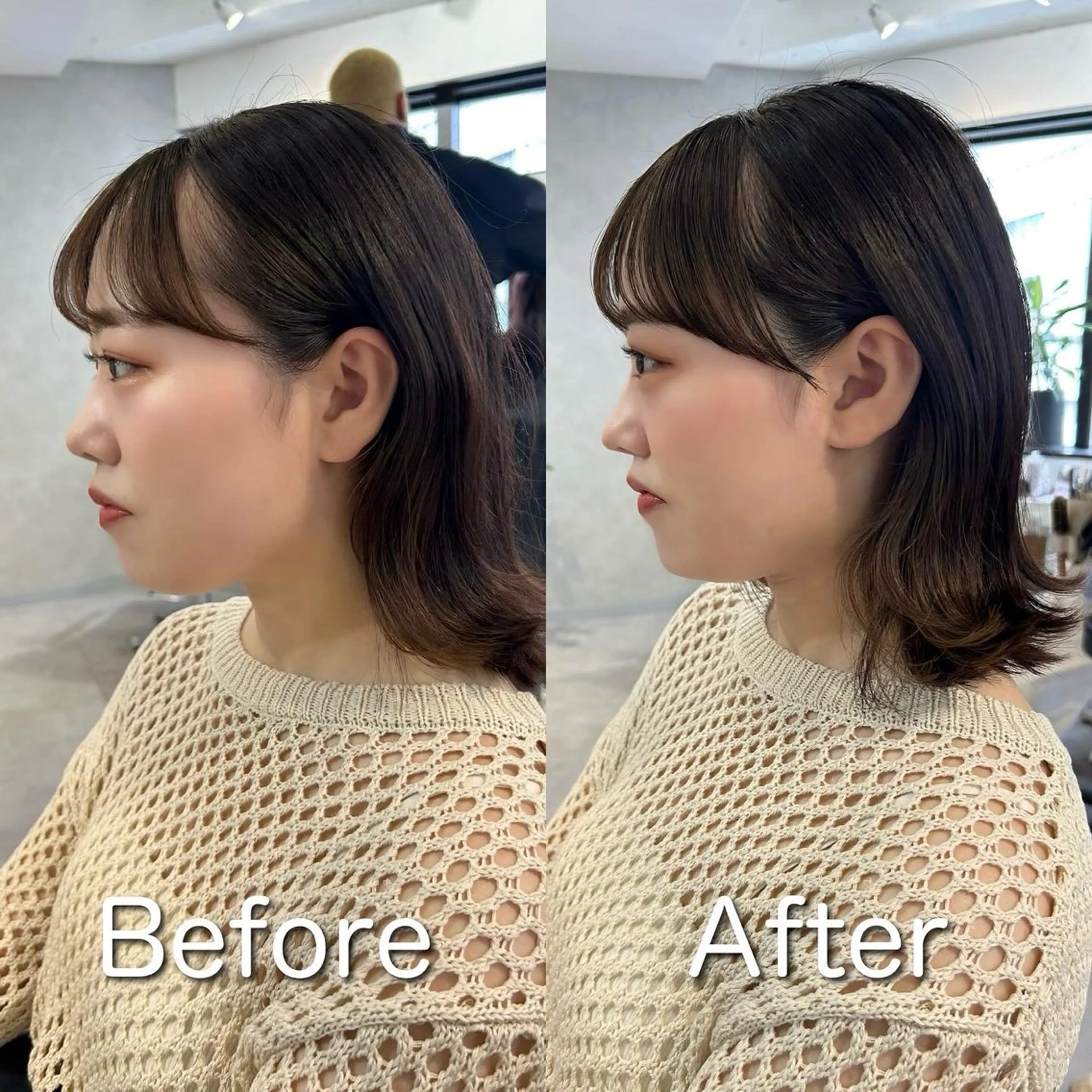 ミディアム 顔周りカット カット ❤️ショートカット ・顔周りカット❤️のヘアスタイル