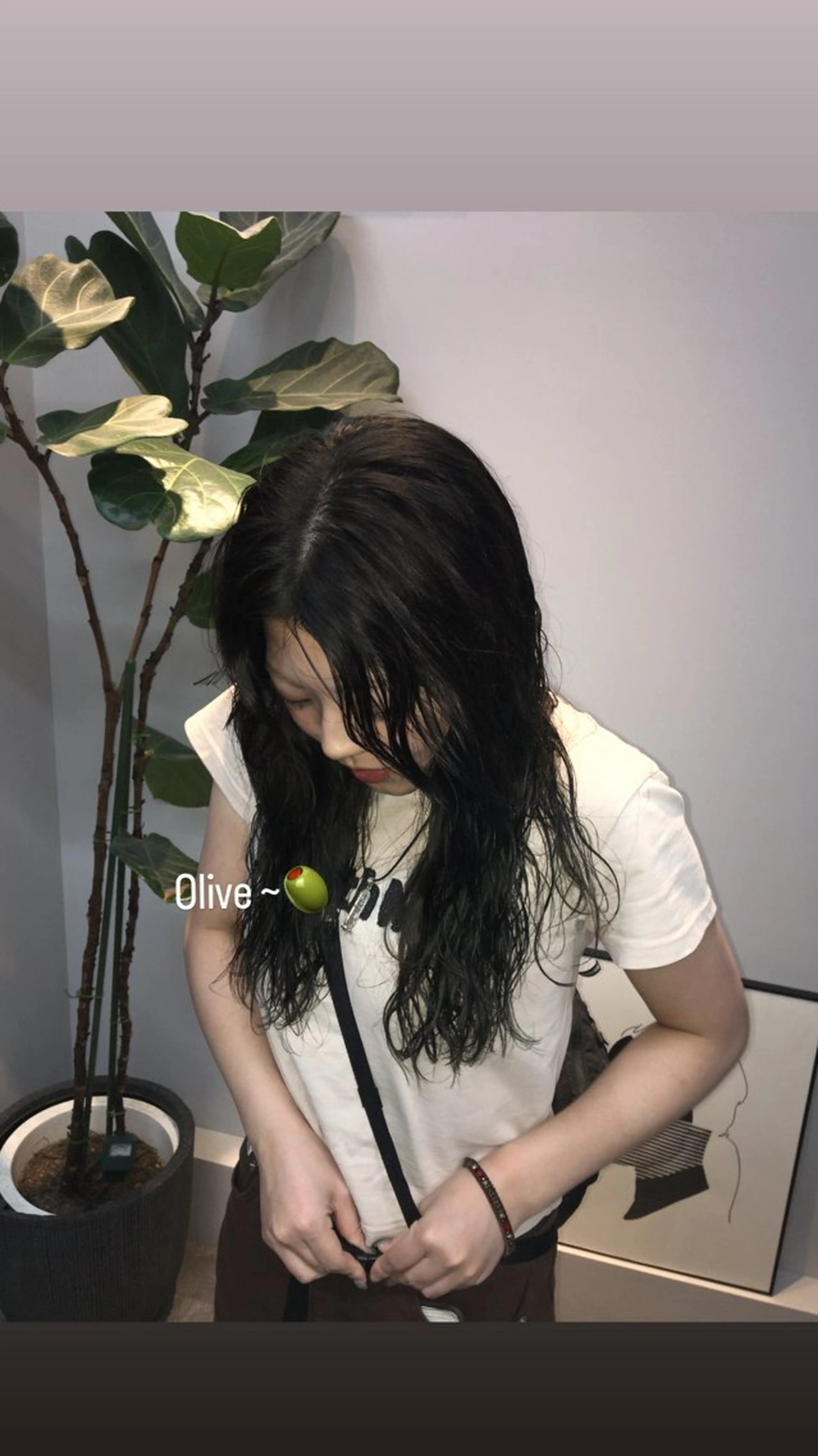 ロング カラー オリーブカラー ヘアカラー 石井聖愛/名古屋/ 伏見/カラーモデルのヘアスタイル