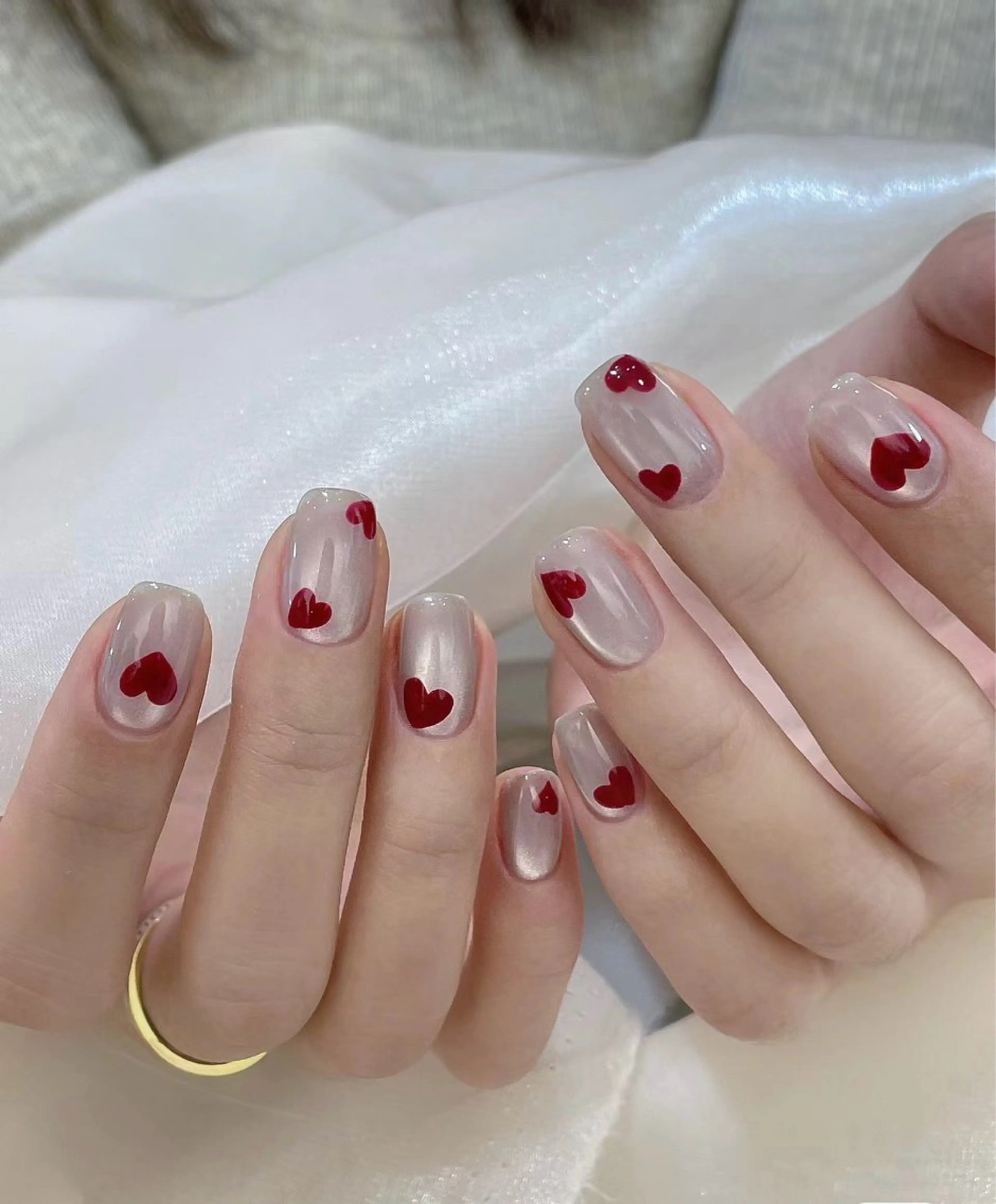 ネイル 長さ出し フットネイル フレンチネイル ジェルネイル ガラスフレンチ ハンドネイル ハンドケア More Glam渋谷店のネイルデザイン