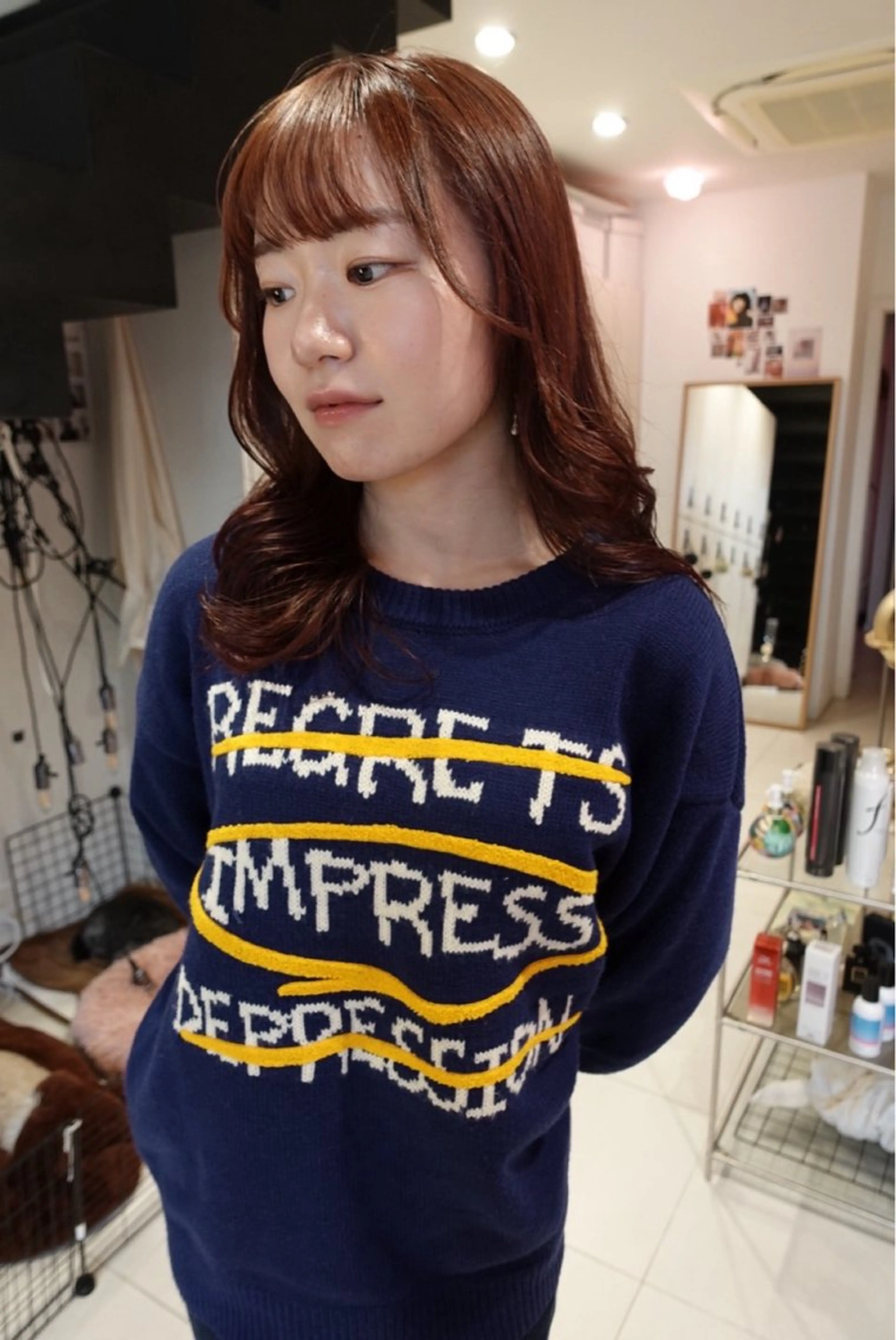 ミディアム ヘアカラー RINKA 岡崎美容室のヘアスタイル