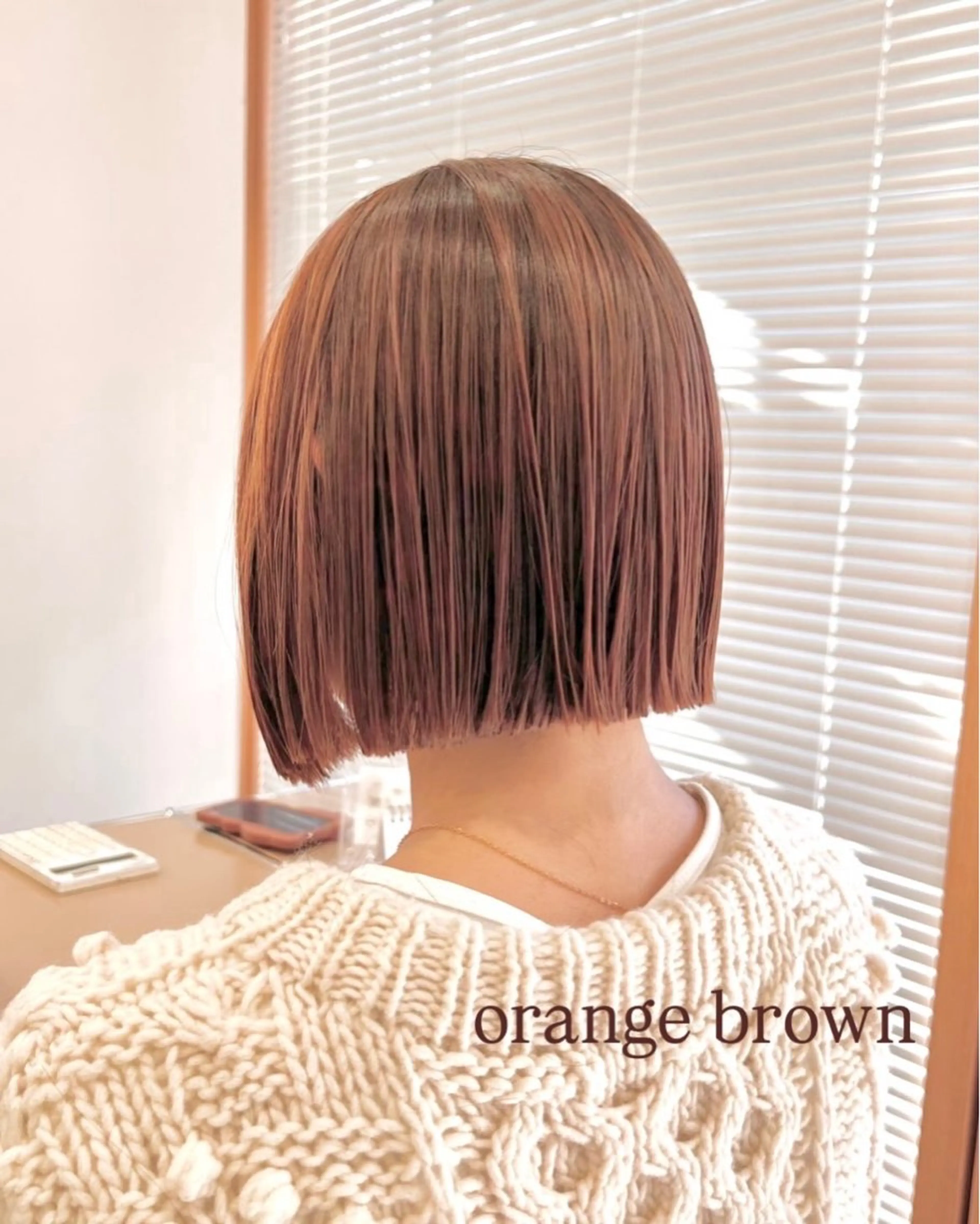 ショート カラー カット ヘアカラー トリートメント ぱつっとボブ/ 小野あかねのヘアスタイル