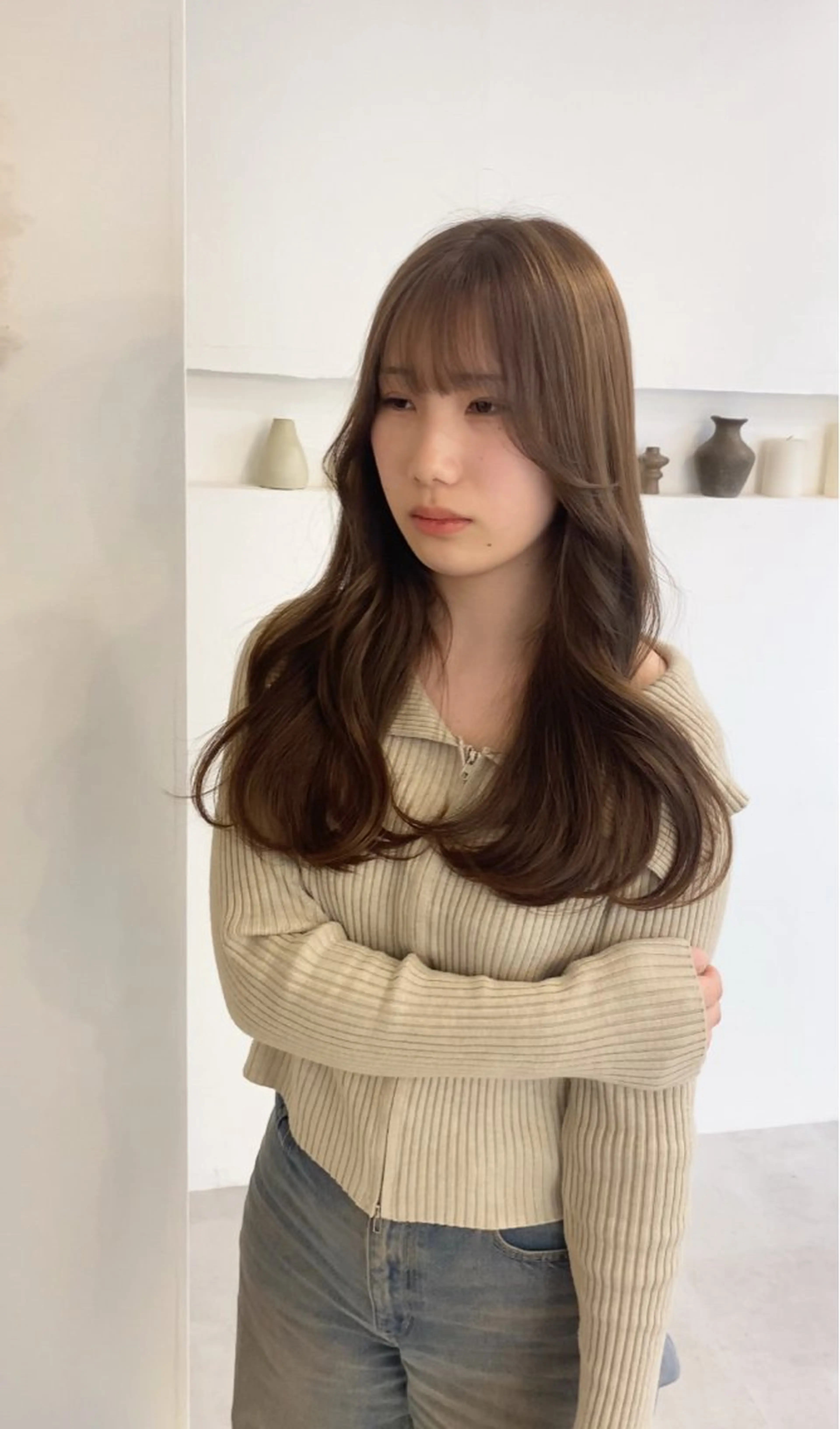 デザインカット＋透明感ワンカラー＋極上トリートメントの写真