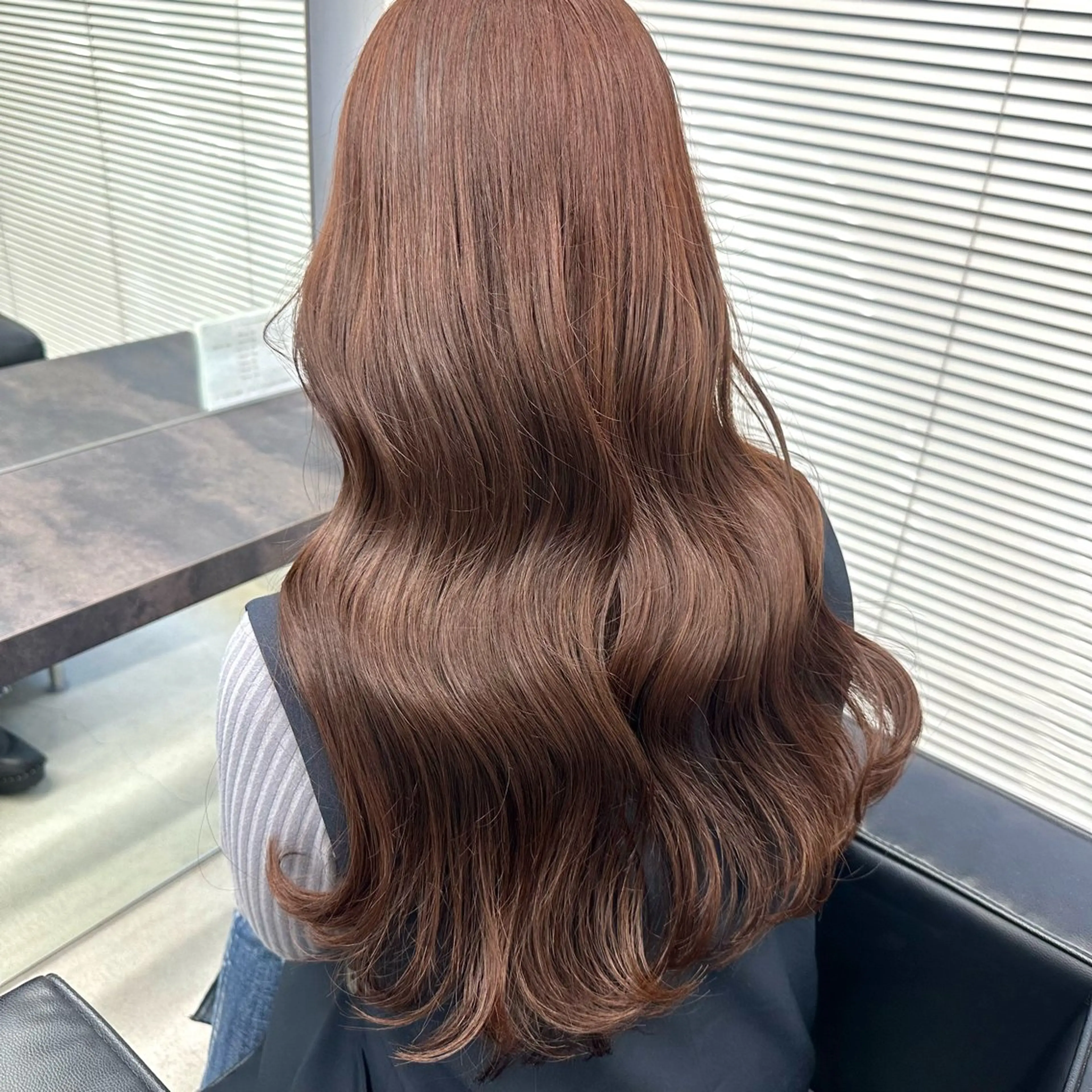 ロング カラー ブラウンカラー ピンクカラー ピンクブラウン 💗韓国ヘア/透明感 💗若菜あいこのヘアスタイル