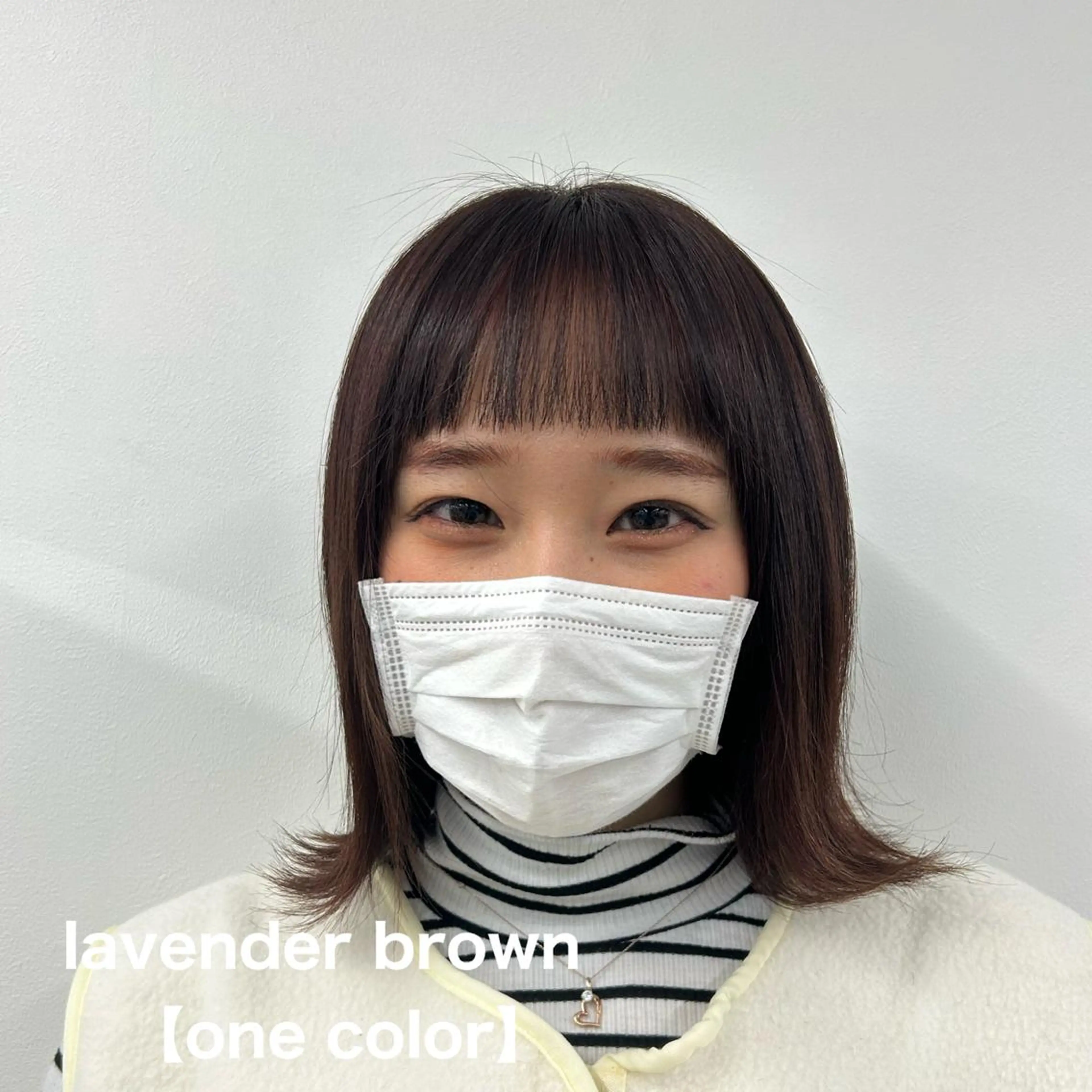 セミロング カラー ヘアアレンジ ブラウンカラー ラベンダーカラー ラベンダーブラウン ヘアカラー 愛結 暖色カラー🎀🩰のヘアスタイル