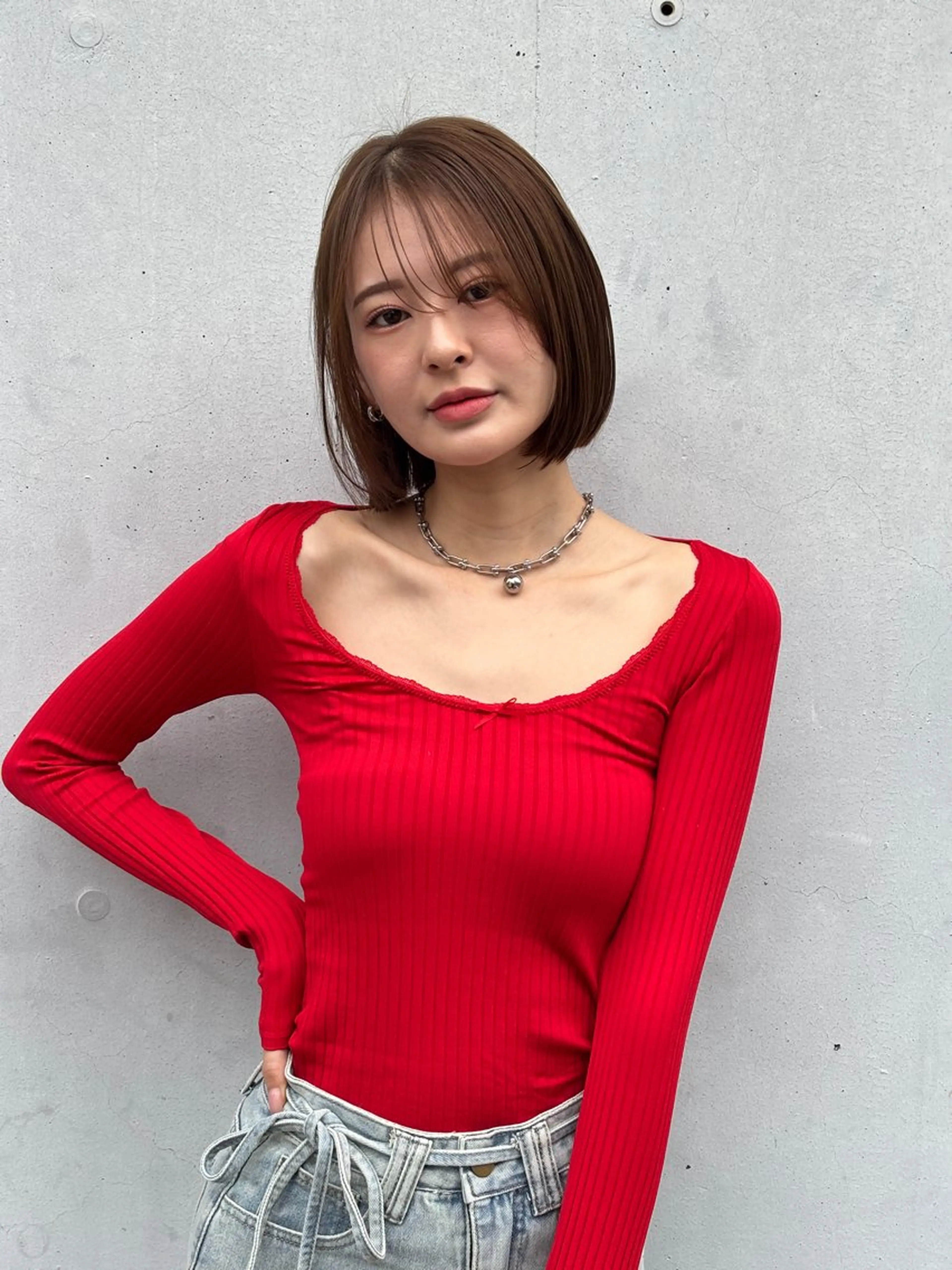 ショート カラー ボブ メンズカット/ 江下翔瑛のヘアスタイル