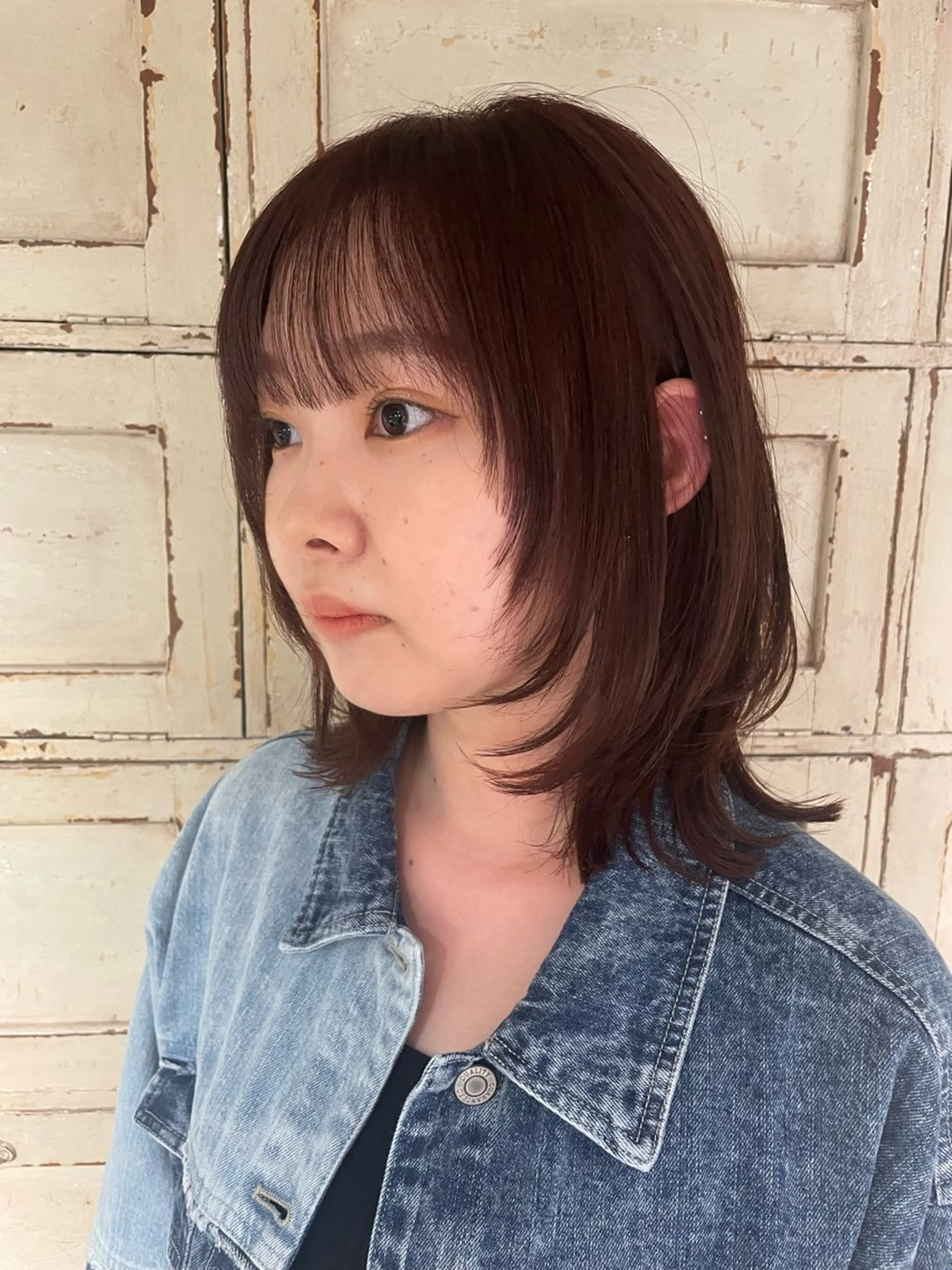 ミディアム レイヤーカット 長野 温佳のヘアスタイル
