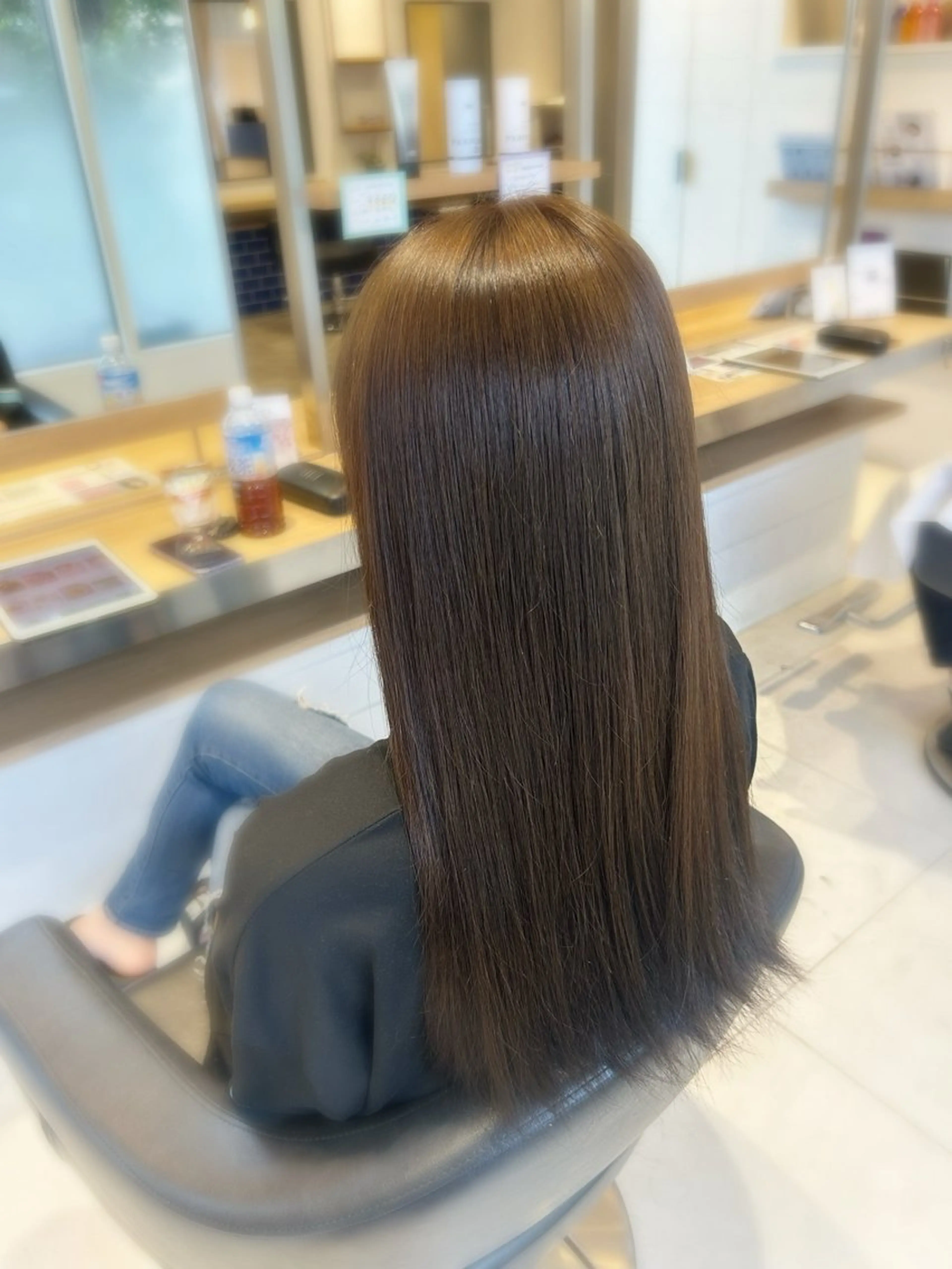 ロング カラー ベージュカラー ブリーチ ブラウンカラー 【シールエクステ/透 明感カラー】さくらのヘアスタイル