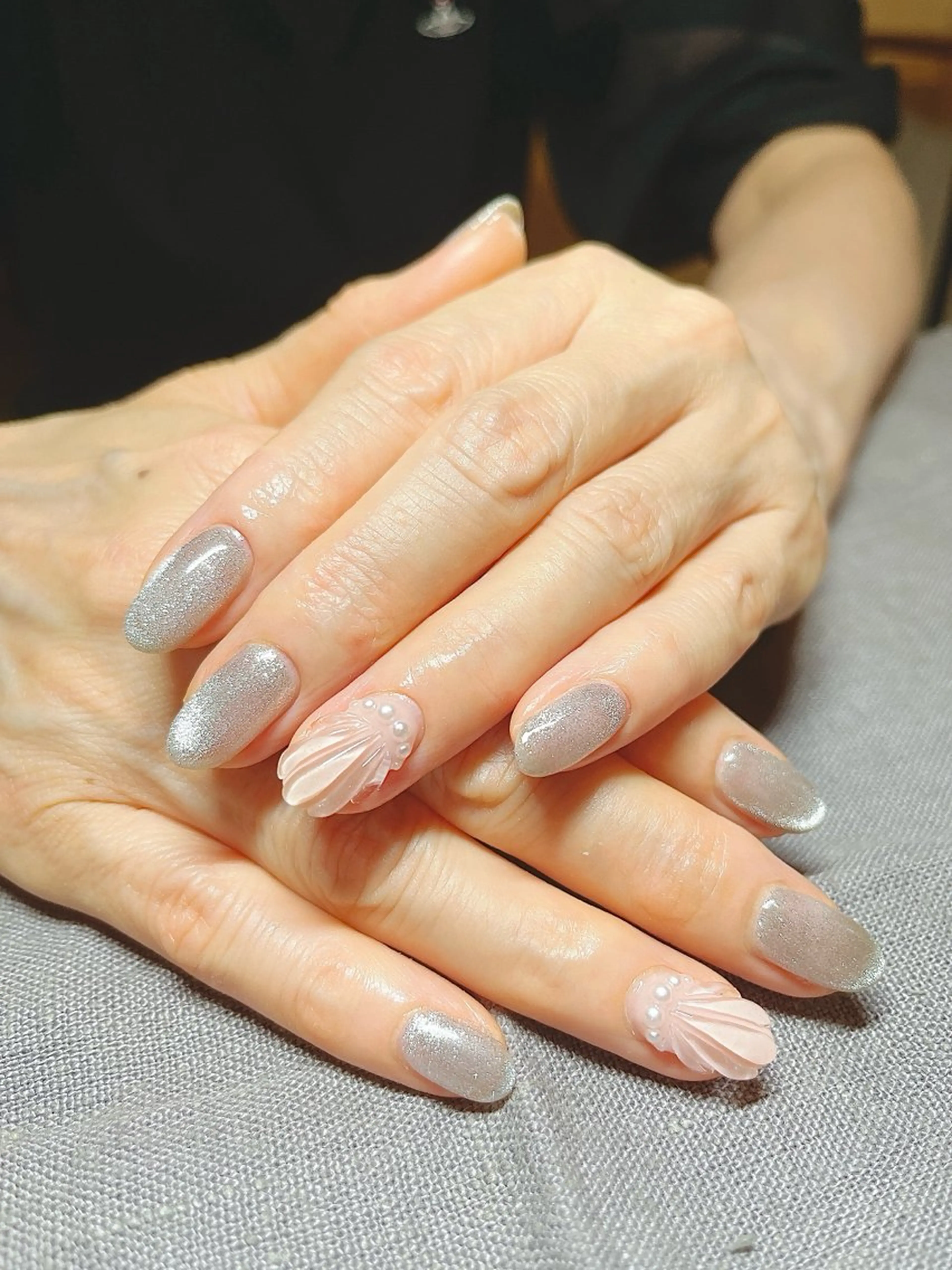 ネイル ハート ワンカラーネイル 夏ネイル atelier mofのネイルデザイン