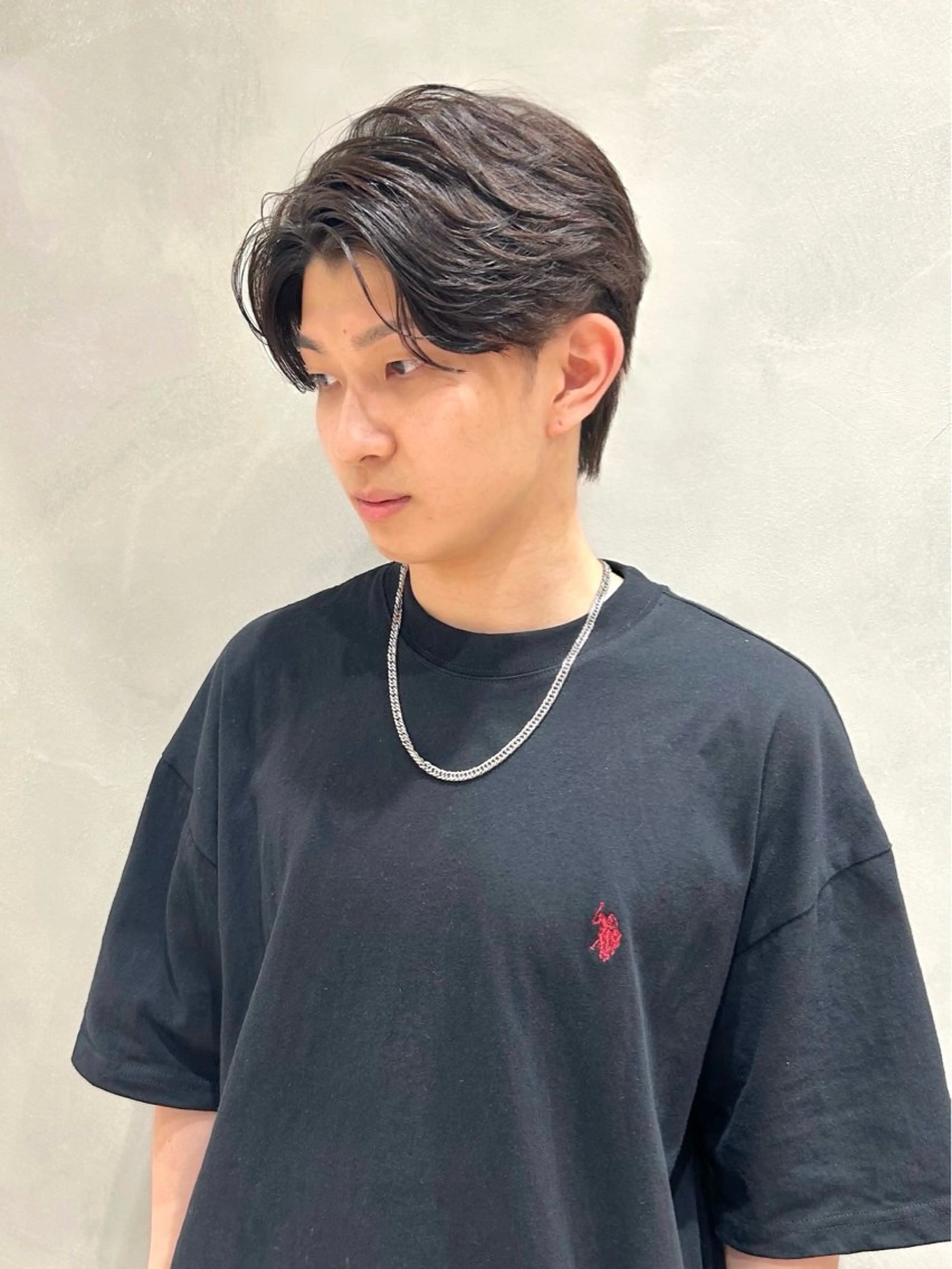 パーマ メンズ Luce横浜店所属・yuu 🪴 透明感 カラー/メンズパーマのヘアスタイル